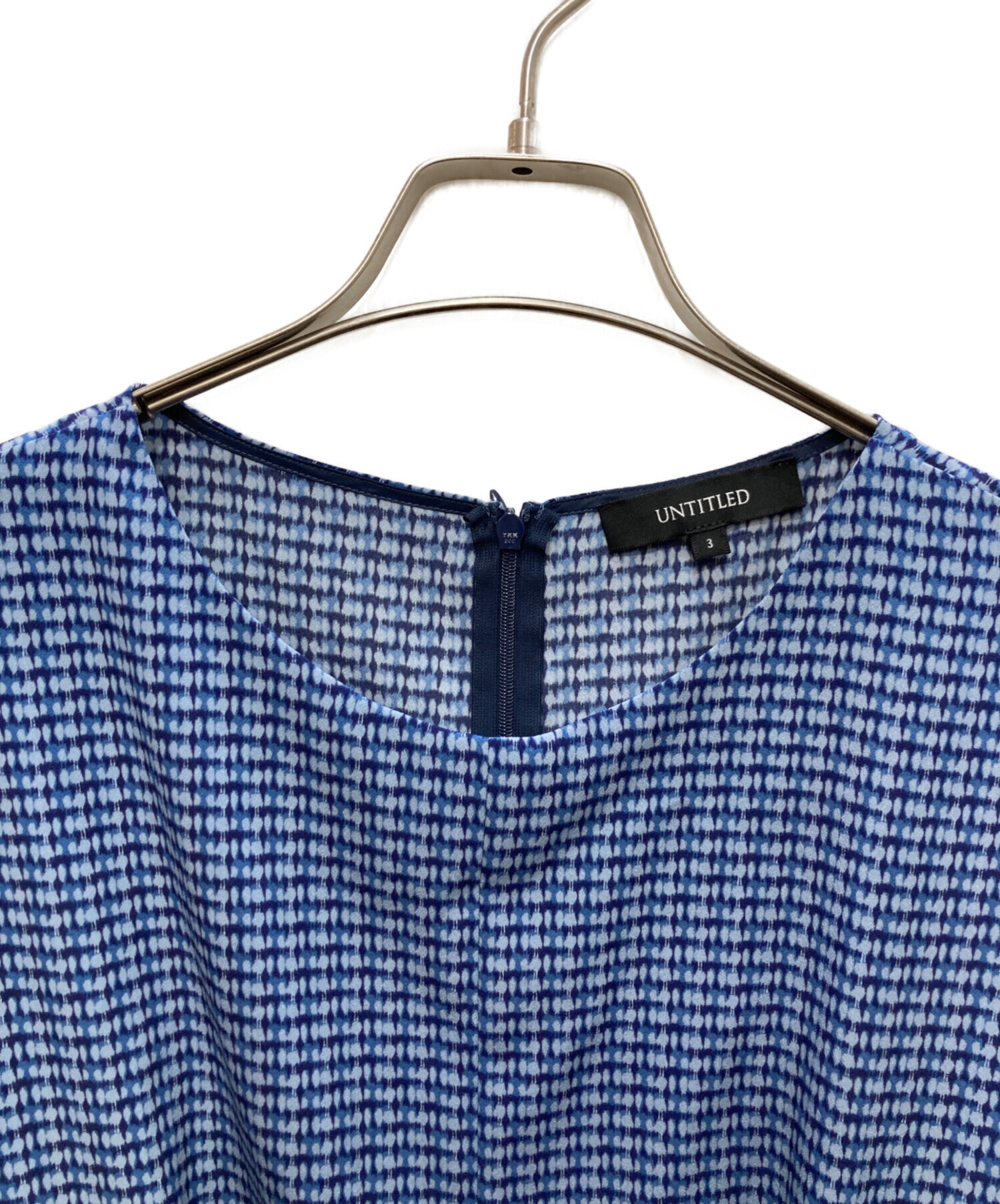 25ssアンタイトル きれいめ洗える夏ワンピース ジオメトリック柄ワンピース 中古・古着通販】UNTITLED (アンタイトル) 【きれいめ/洗える/夏ワンピ