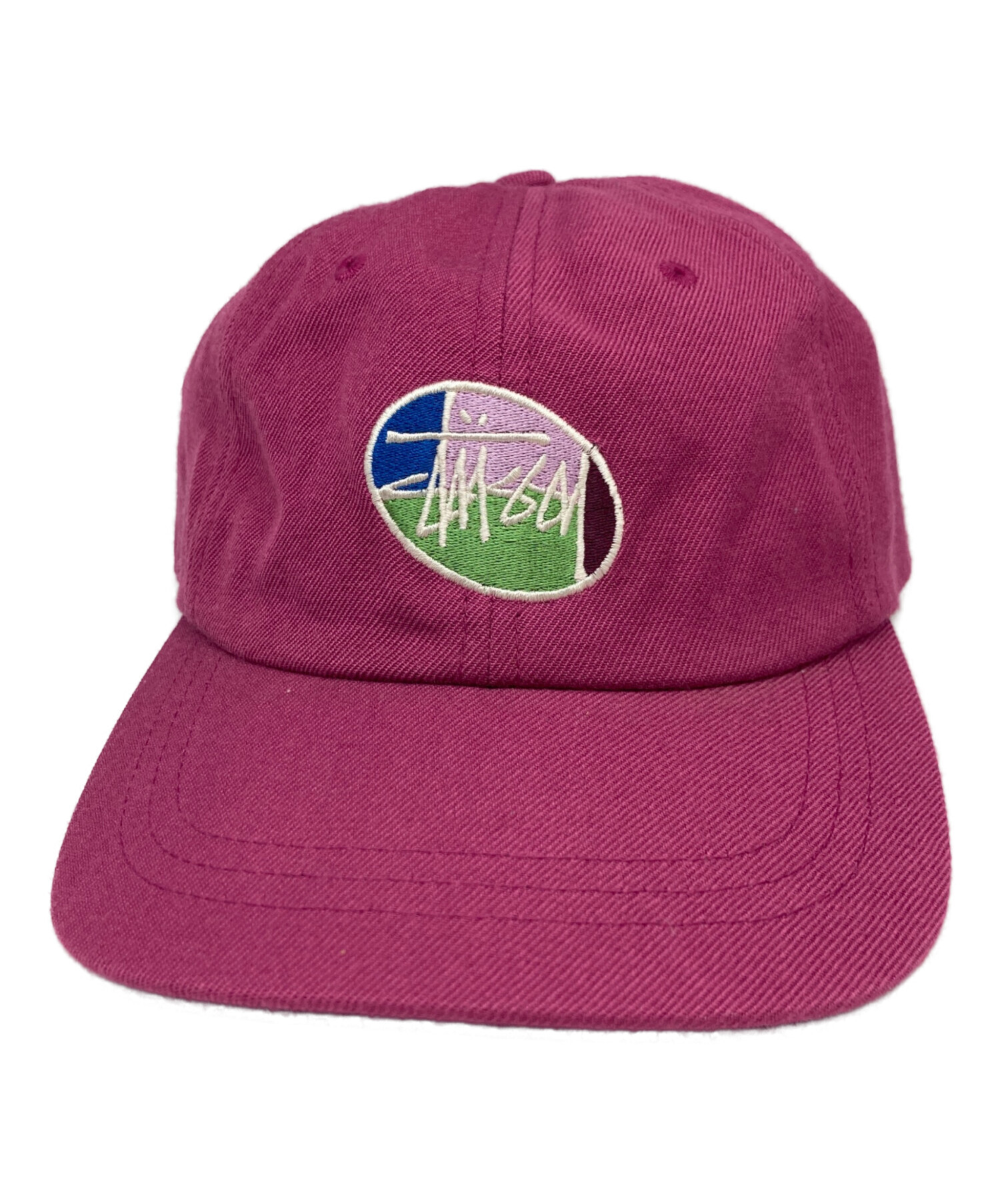 オールドステューシー stussy つば裏 緑 グリーン レア 紫 赤 中古・古着通販】stussy (ステューシー) キャップ ピンク｜ブランド