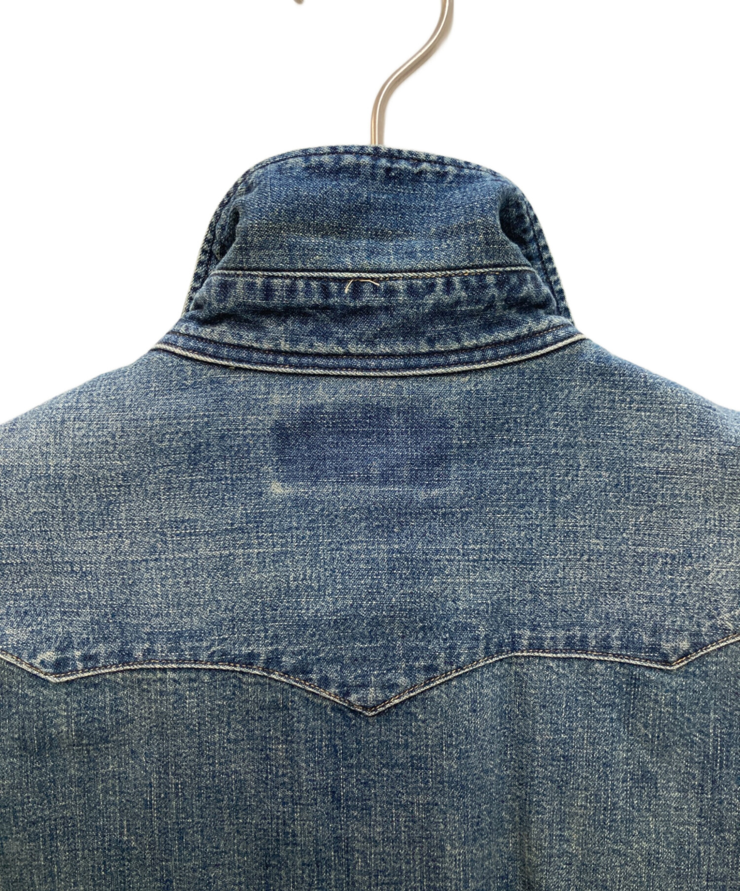 中古・古着通販】RRL (ダブルアールエル) デニムウエスタンシャツ