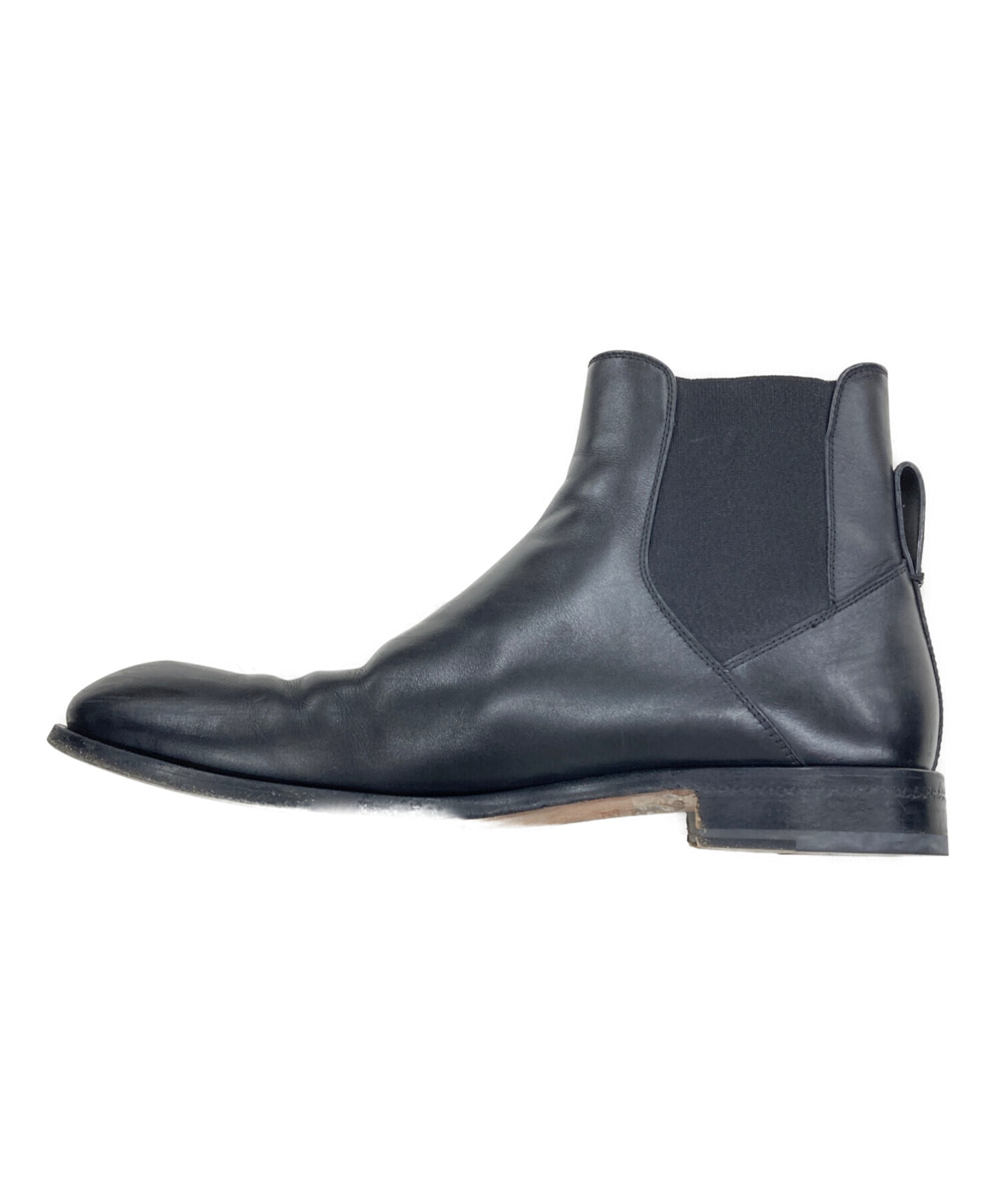 中古・古着通販】ZEGNA (ゼニア) サイドゴアブーツ ブラック サイズ