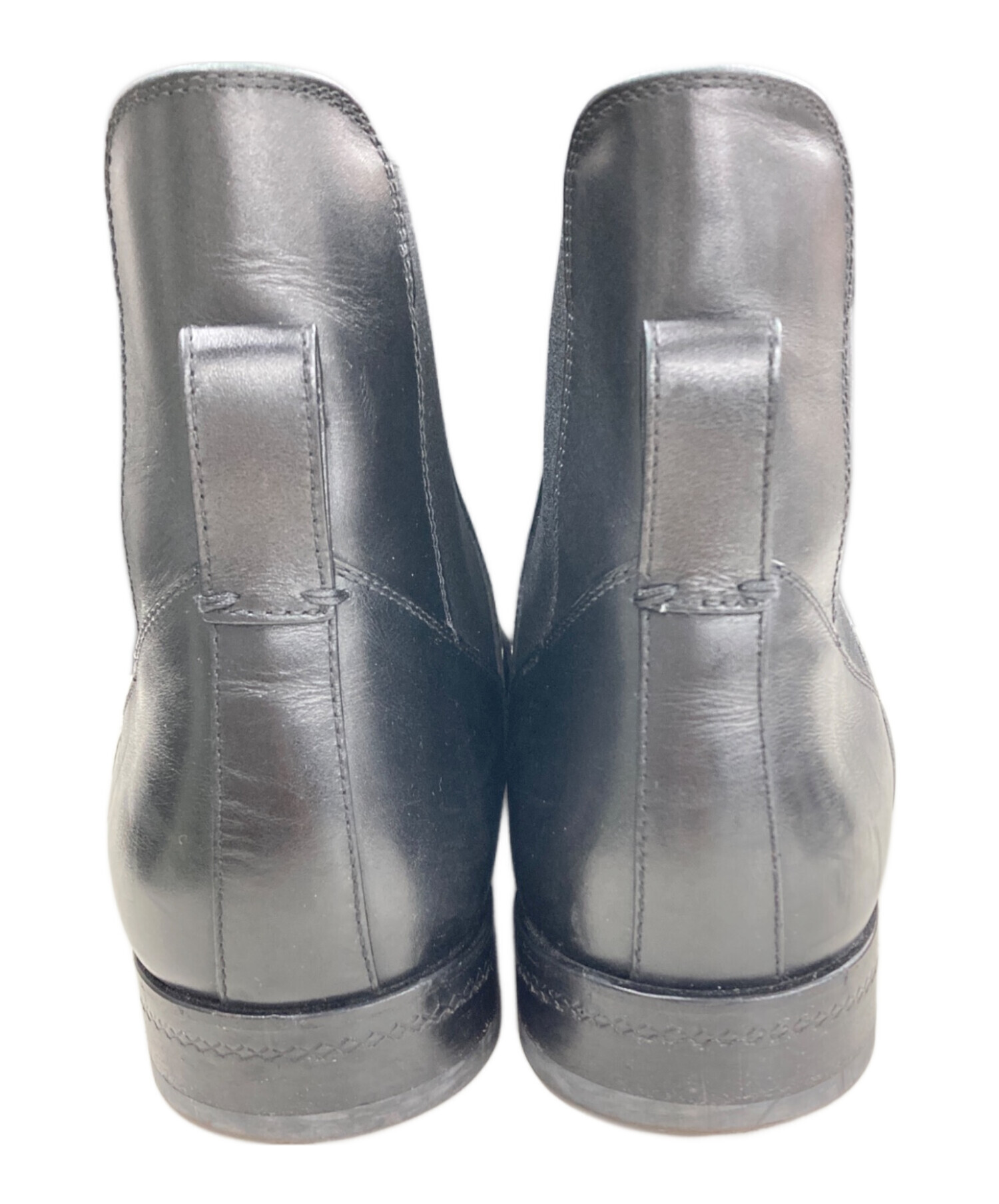 中古・古着通販】ZEGNA (ゼニア) サイドゴアブーツ ブラック サイズ 