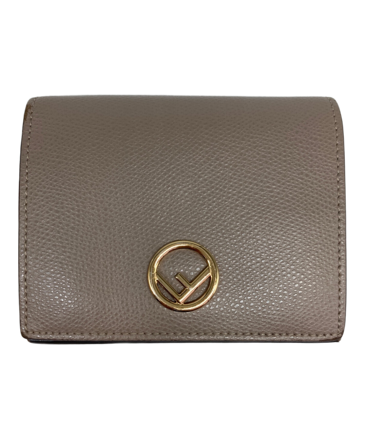 中古・古着通販】FENDI (フェンディ) 2つ折り財布 ベージュ｜ブランド 