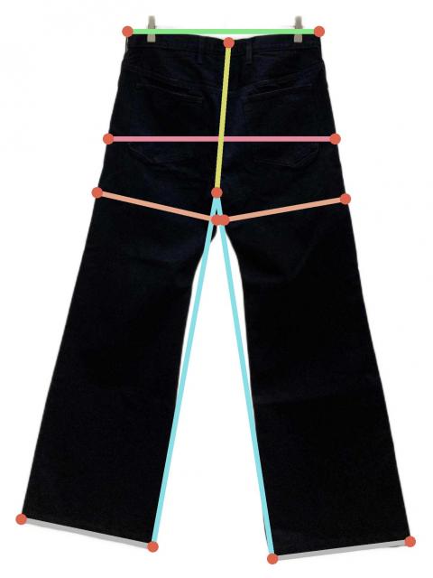 中古・古着通販】SECTION (セクション) DROP FLARE DENIM ブラック