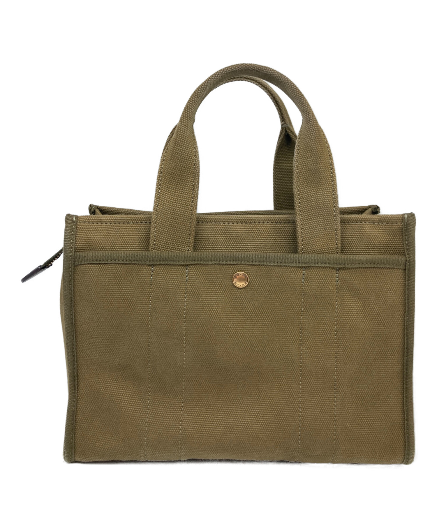 -*-様 coach コーチ カーゴ トート バッグ 20 使用感 スレ キーホ 中古・古着通販】COACH (コーチ) カーゴ トート バッグ 20 カーキ