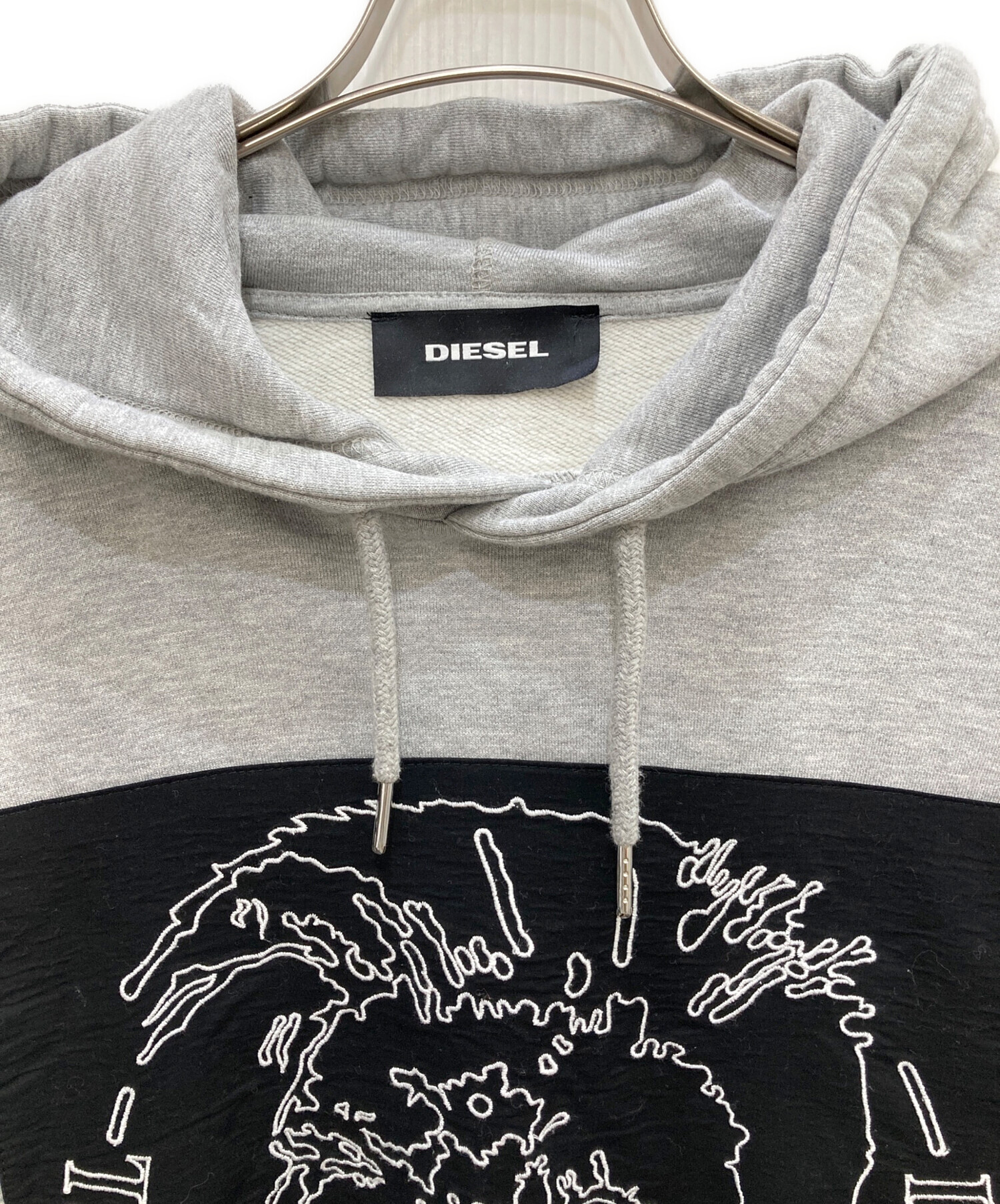 中古・古着通販】DIESEL (ディーゼル) プルオーバーパーカー グレー