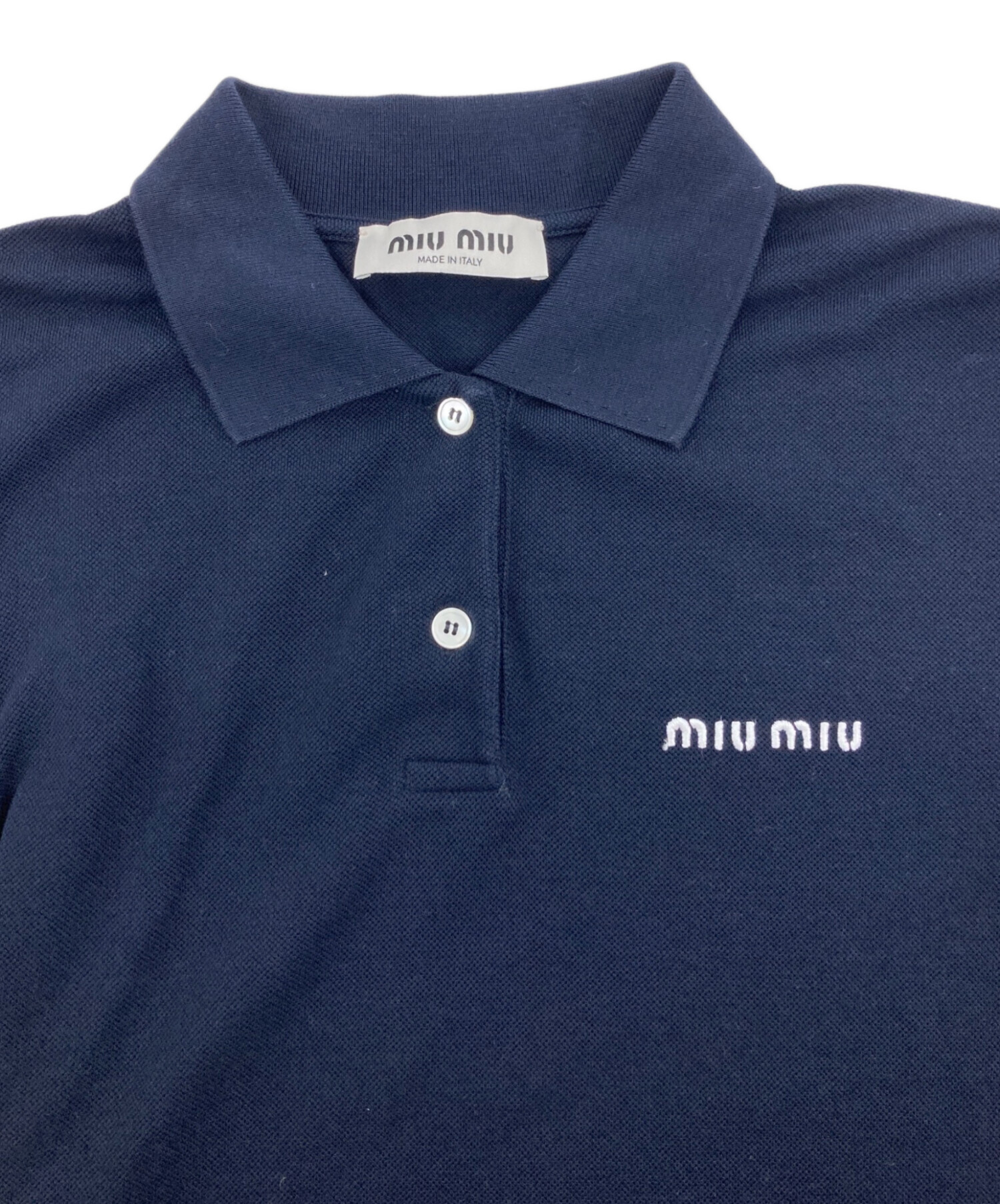 中古・古着通販】MIU MIU (ミュウミュウ) ポロミニワンピース ネイビー