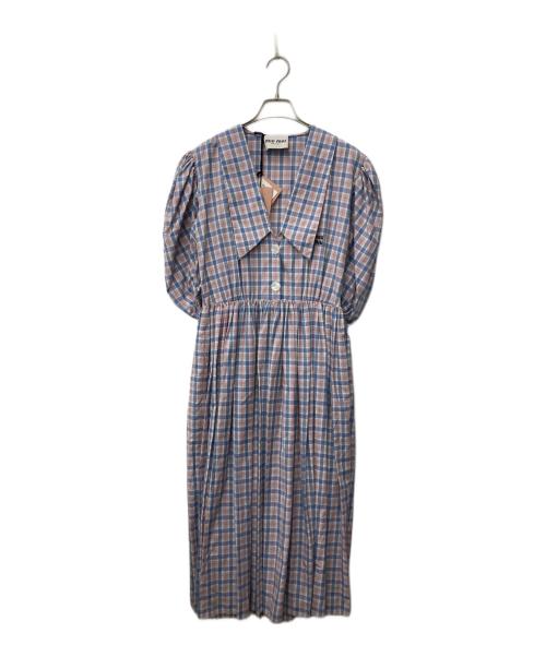 中古・古着通販】MIU MIU (ミュウミュウ) チェックポプリンワンピース