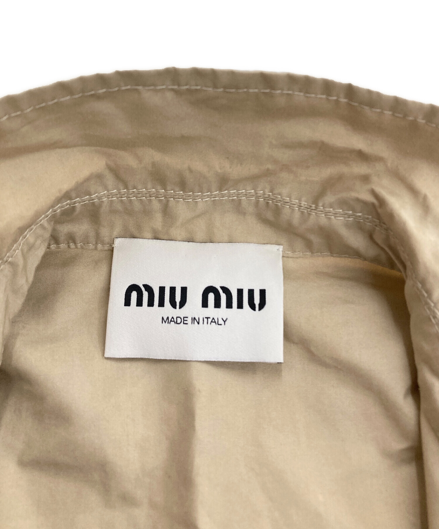 中古・古着通販】MIU MIU (ミュウミュウ) テクニカルシルクミニドレス