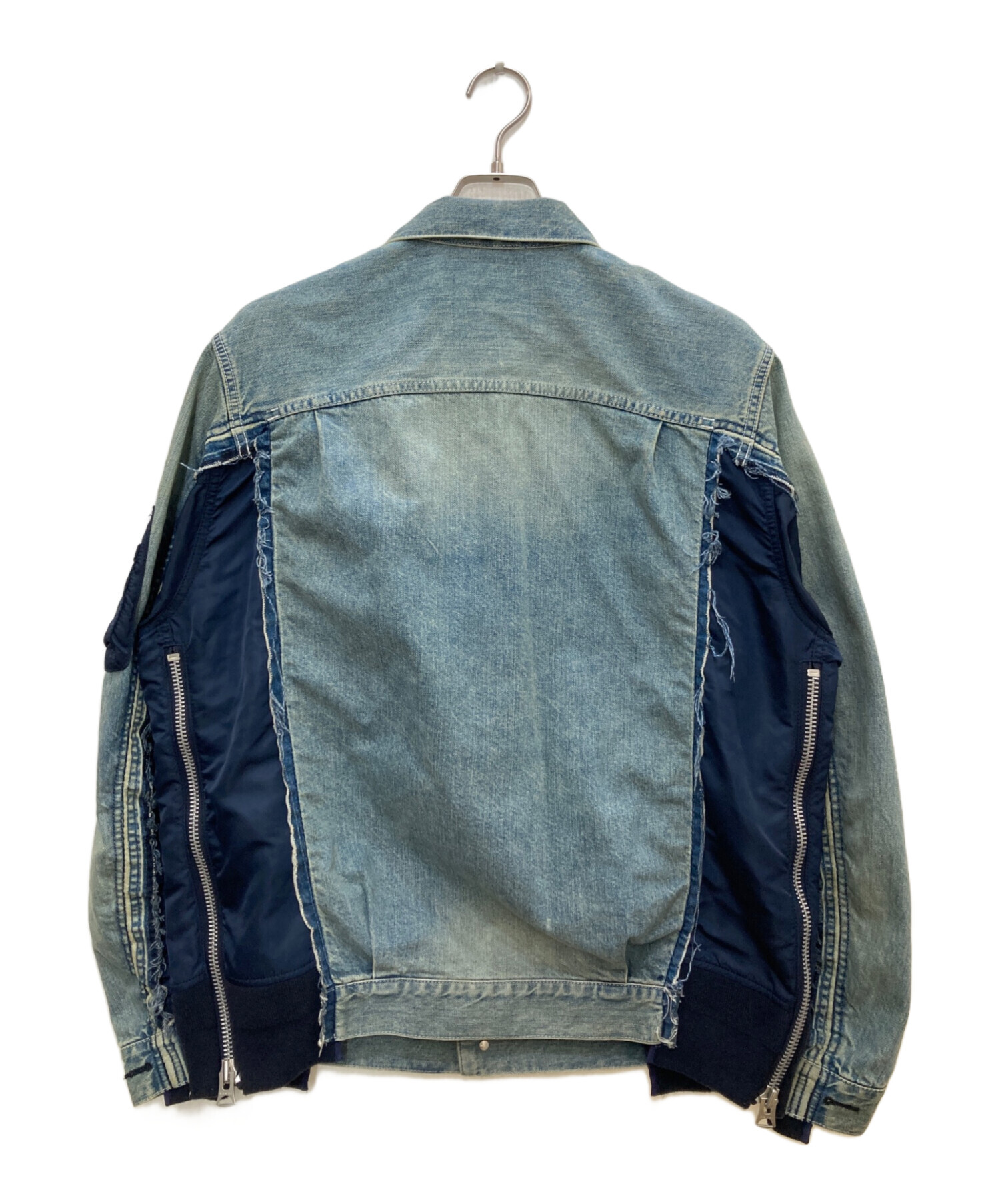 中古・古着通販】sacai (サカイ) Denim × MA-1 Jacket ブルー サイズ:2