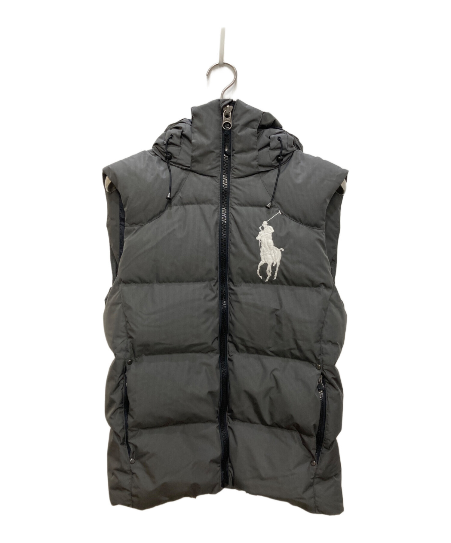 POLO RALPH LAUREN ダウンベスト ビッグポニー フード付き 中古・古着通販】POLO RALPH LAUREN (ポロ・ラルフローレン) ビッグ