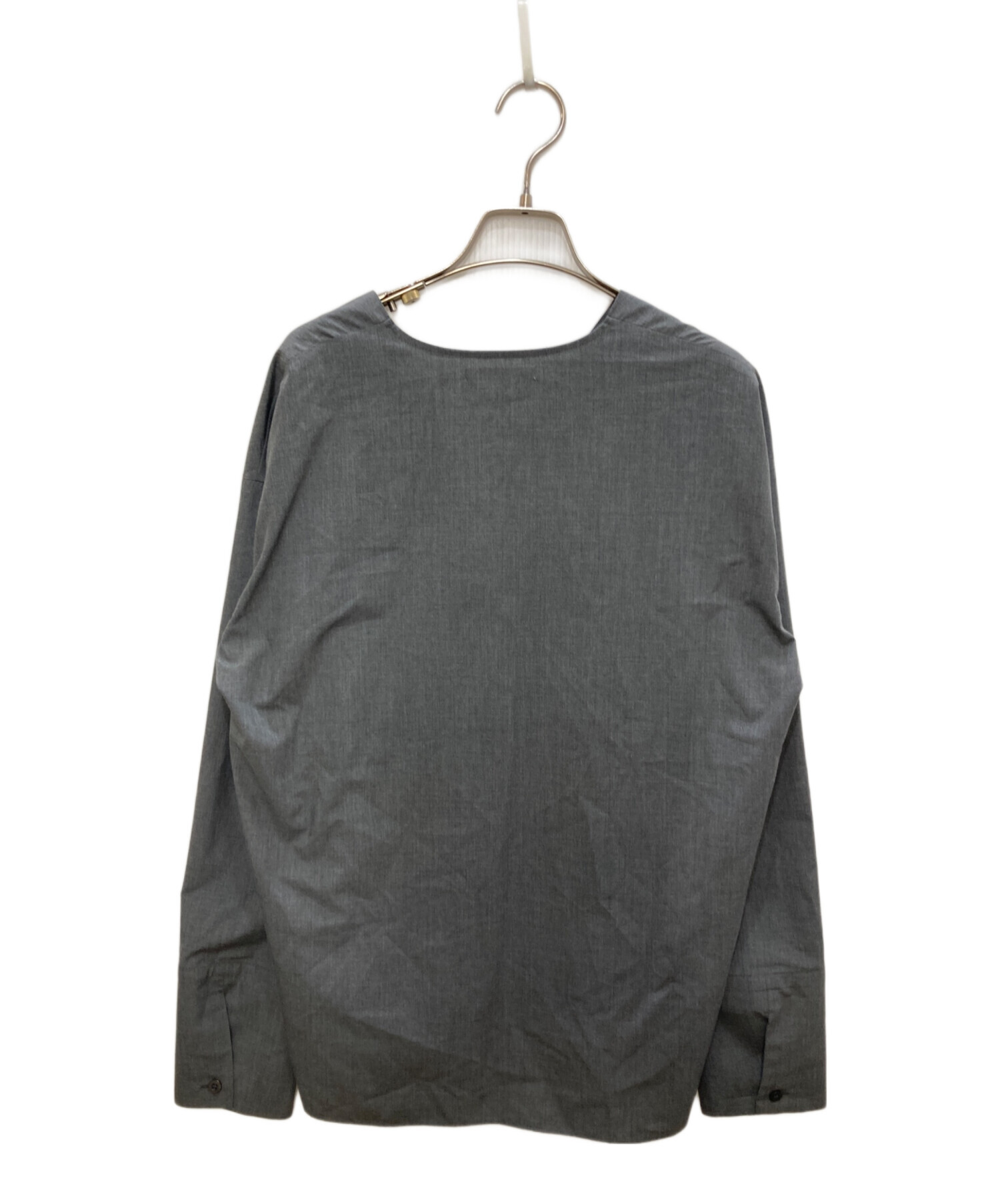 中古・古着通販】Plage (プラージュ) スキッパーブラウス グレー