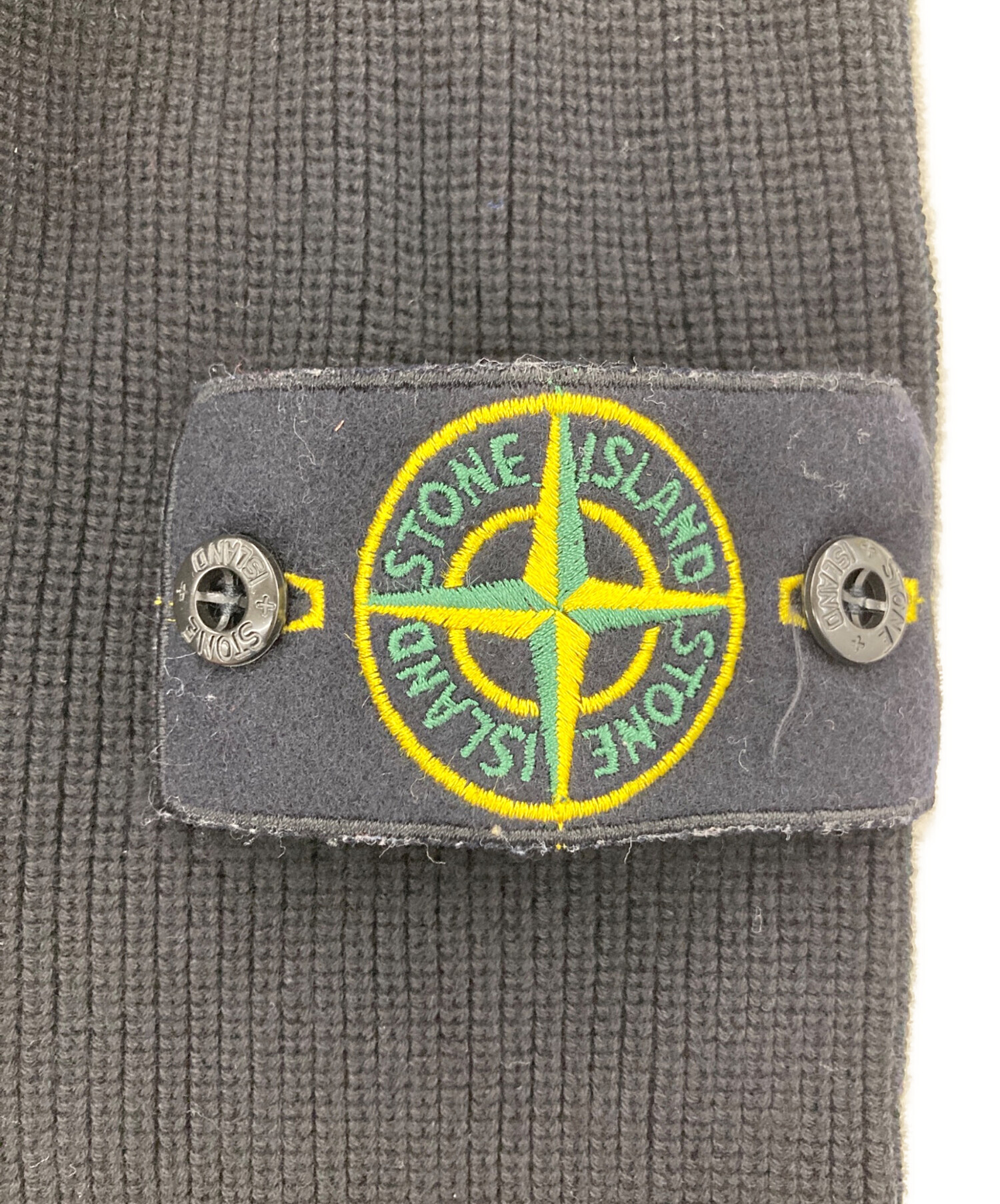 STONE  ストーンアイランド カーディガン S カーキ 【古着】【中古】 中古・古着通販】STONE ISLAND (ストーンアイランド) Stone Island Zip