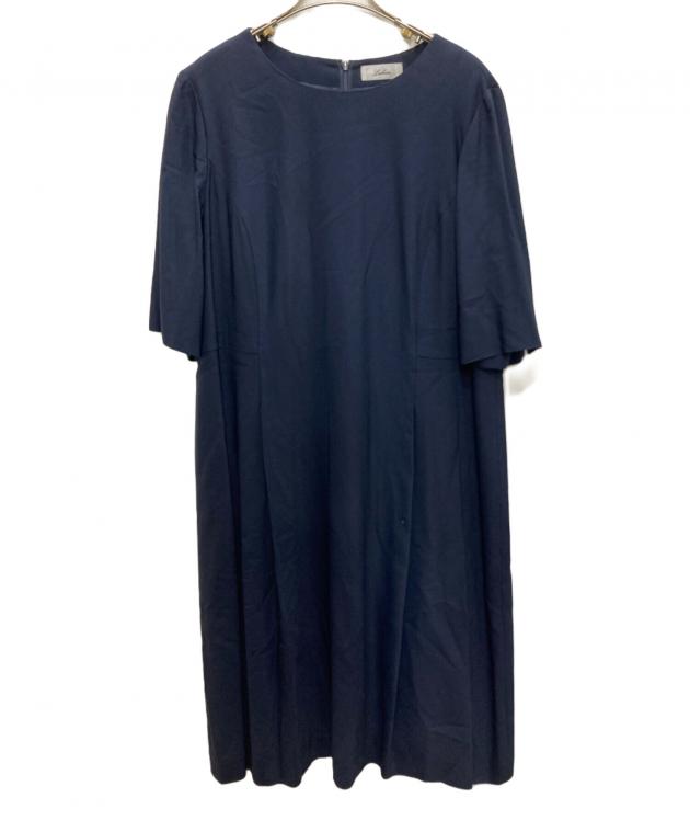中古・古着通販】Leilian (レリアン) タックワンピース ネイビー