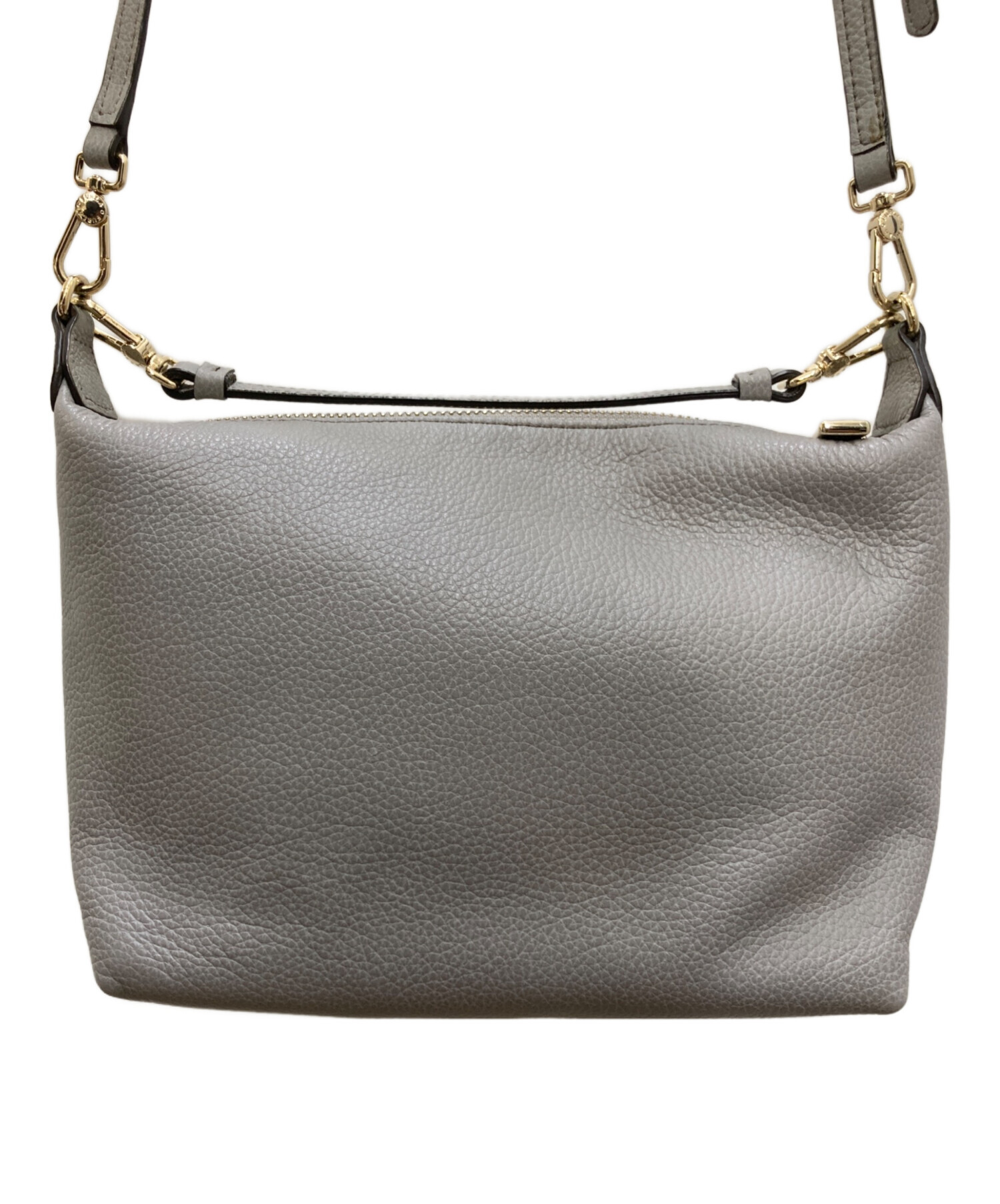 中古・古着通販】FURLA (フルラ) レザーショルダーバッグ グレー