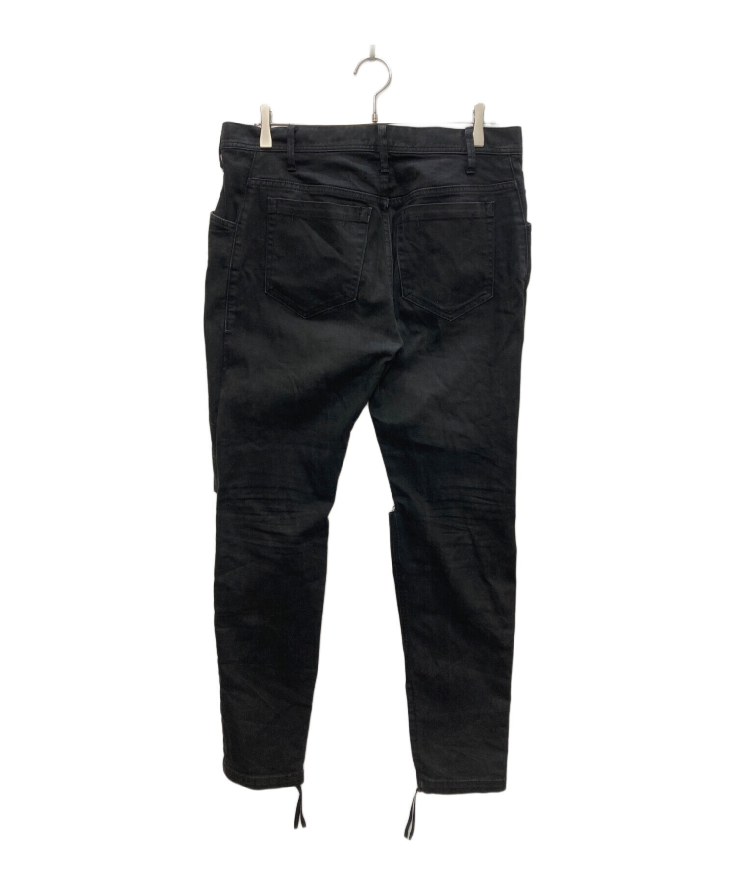 中古・古着通販】JULIUS (ユリウス) アークドデニムパンツ ブラック