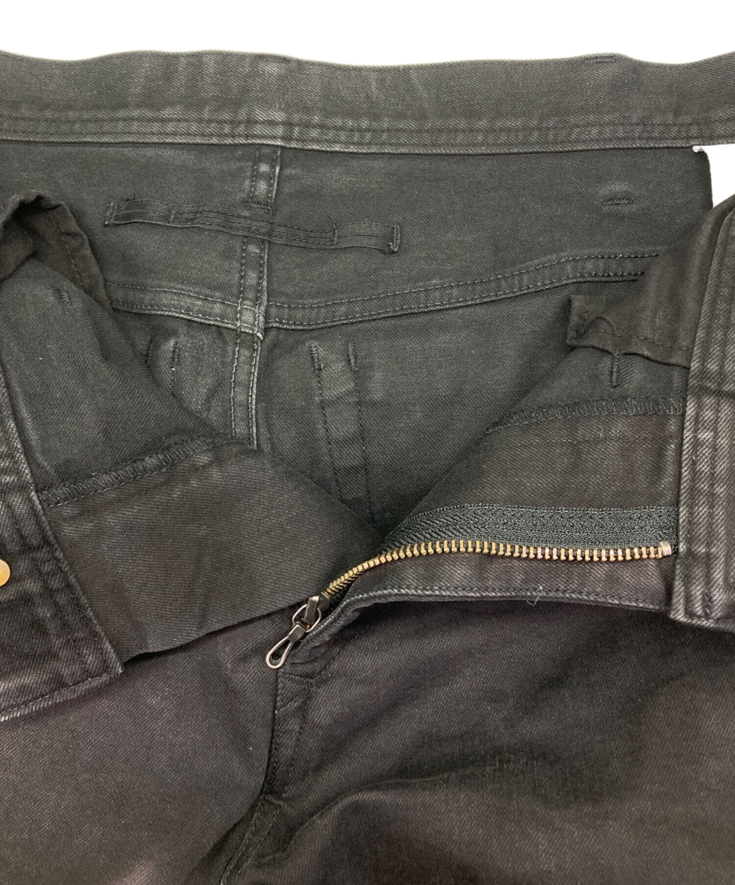 中古・古着通販】JULIUS (ユリウス) アークドデニムパンツ ブラック