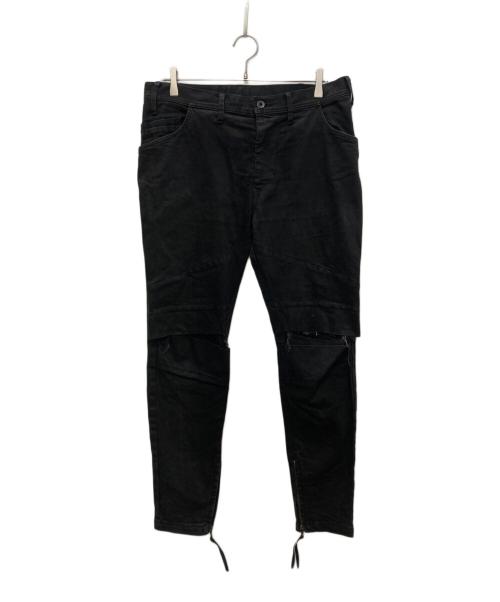 中古・古着通販】JULIUS (ユリウス) アークドデニムパンツ ブラック