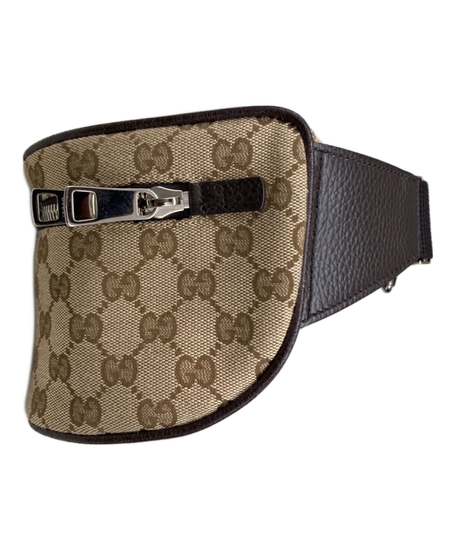 中古・古着通販】GUCCI (グッチ) GGキャンバスウエストバッグ ベージュ