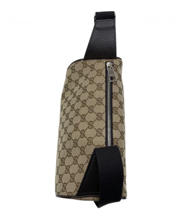 中古・古着通販】GUCCI (グッチ) GGキャンバスウエストバッグ ベージュ
