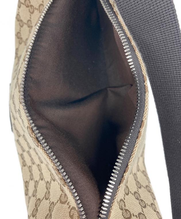 中古・古着通販】GUCCI (グッチ) GGキャンバスウエストバッグ ベージュ