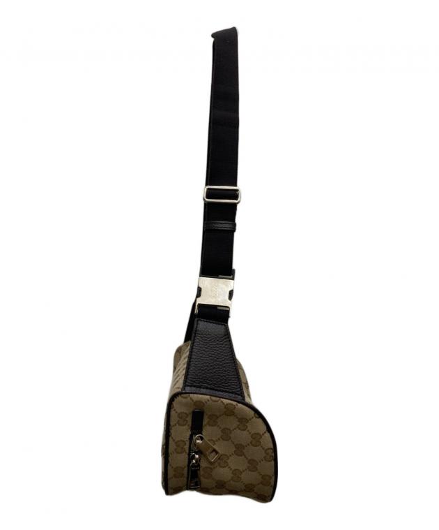 中古・古着通販】GUCCI (グッチ) GGキャンバスウエストバッグ ベージュ