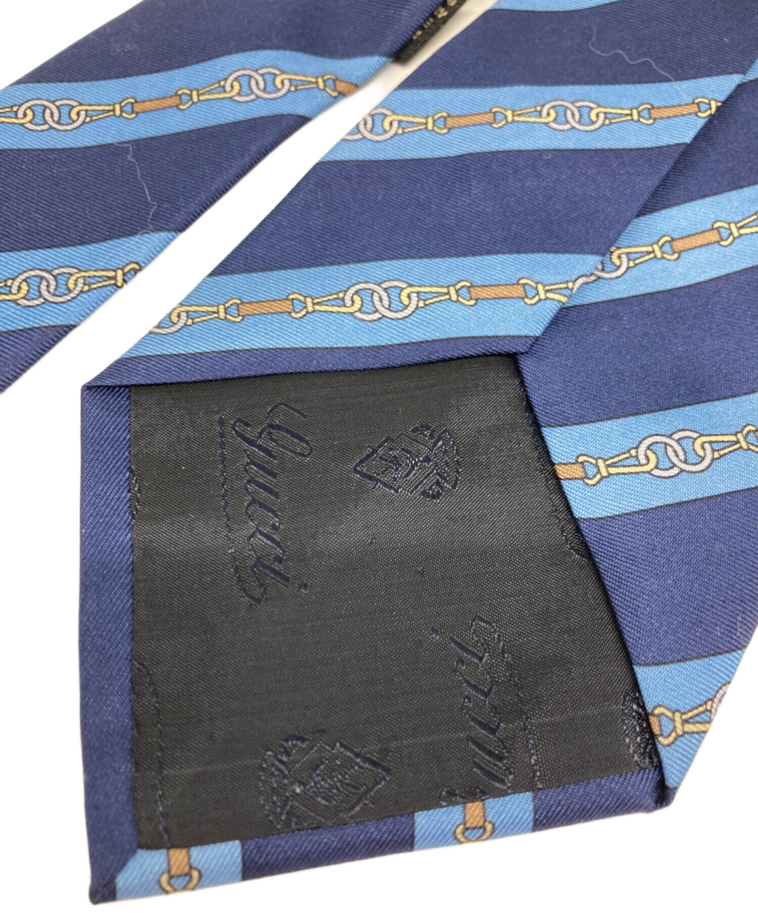 中古・古着通販】GUCCI (グッチ) 総柄シルクネクタイ ブルー サイズ