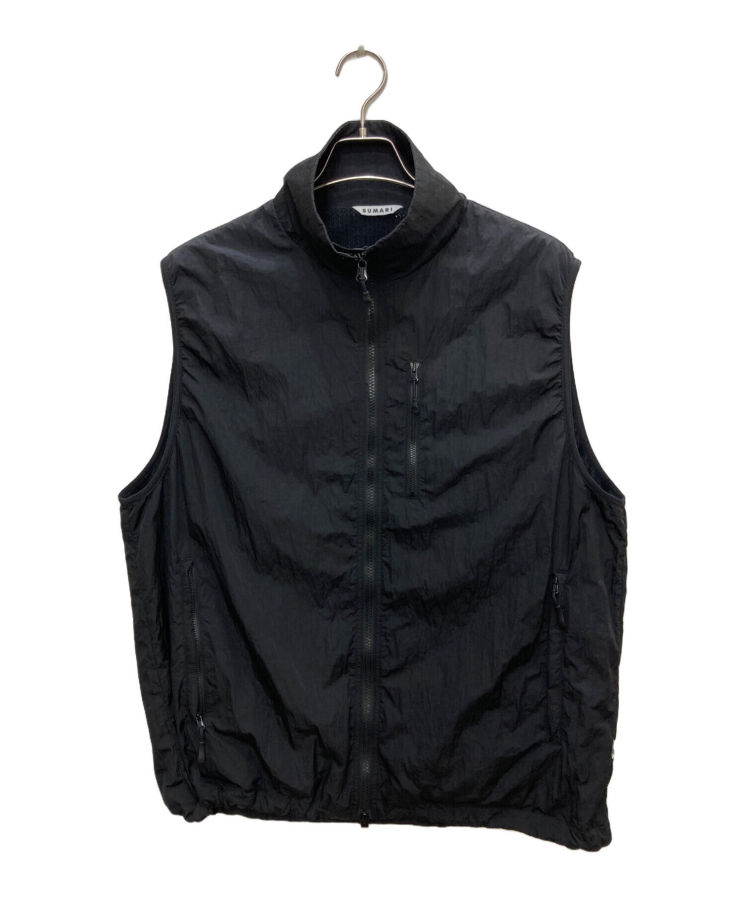 SUMARI NYLON SHELL VESTナイロンシェル ベスト 中古・古着通販】SUMARI (シュマリ) NYLON SHELL VEST ブラック サイズ