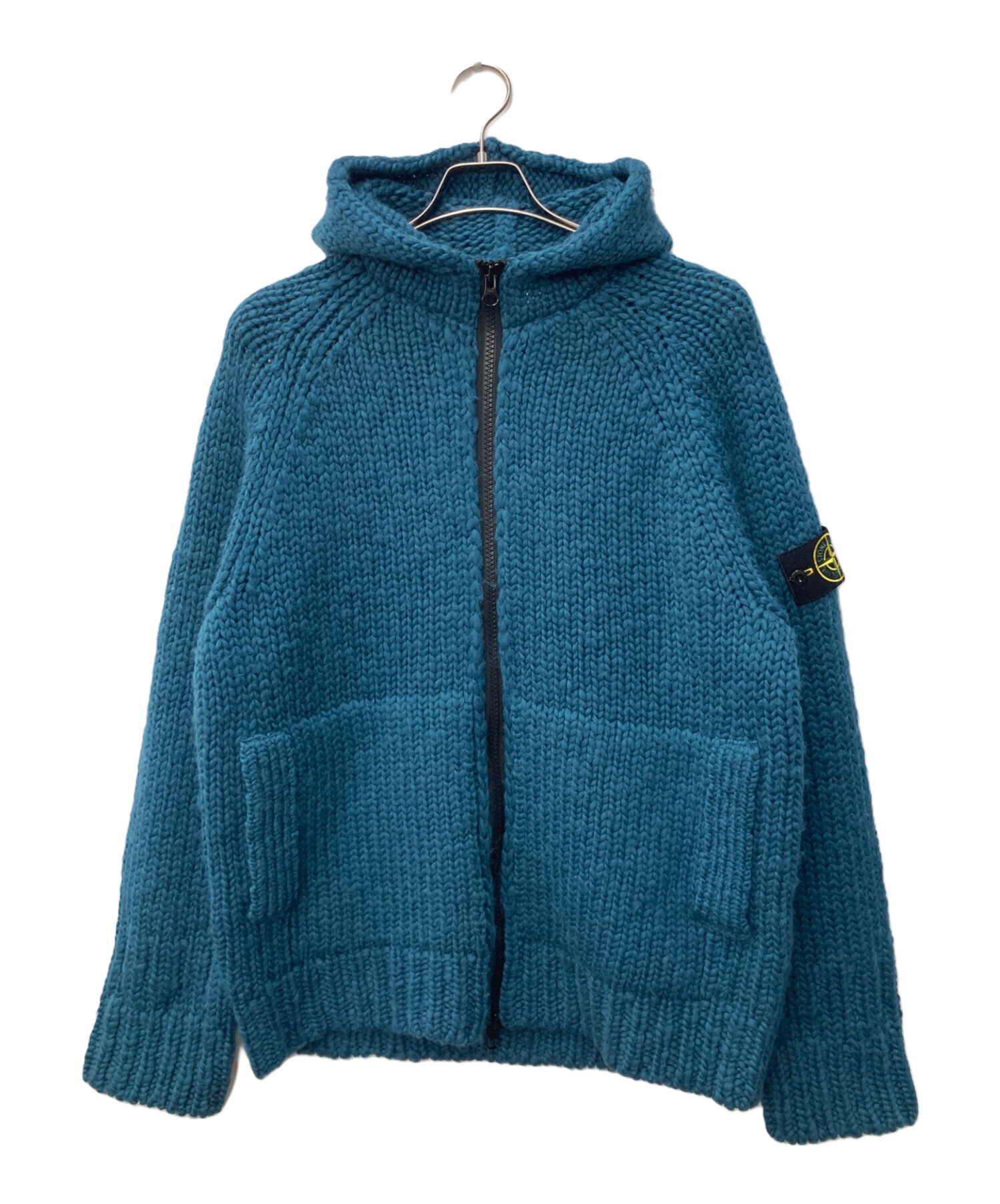 STONE  ニットフーディー Sサイズ 中古・古着通販】STONE ISLAND (ストーンアイランド) Hooded Knit Zip