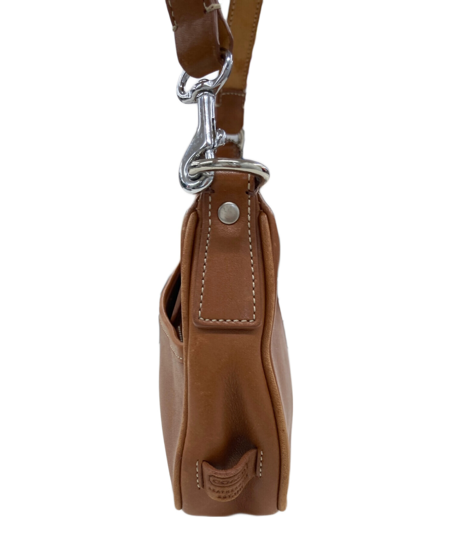中古・古着通販】COACH (コーチ) レザーワンショルダーバッグ ブラウン