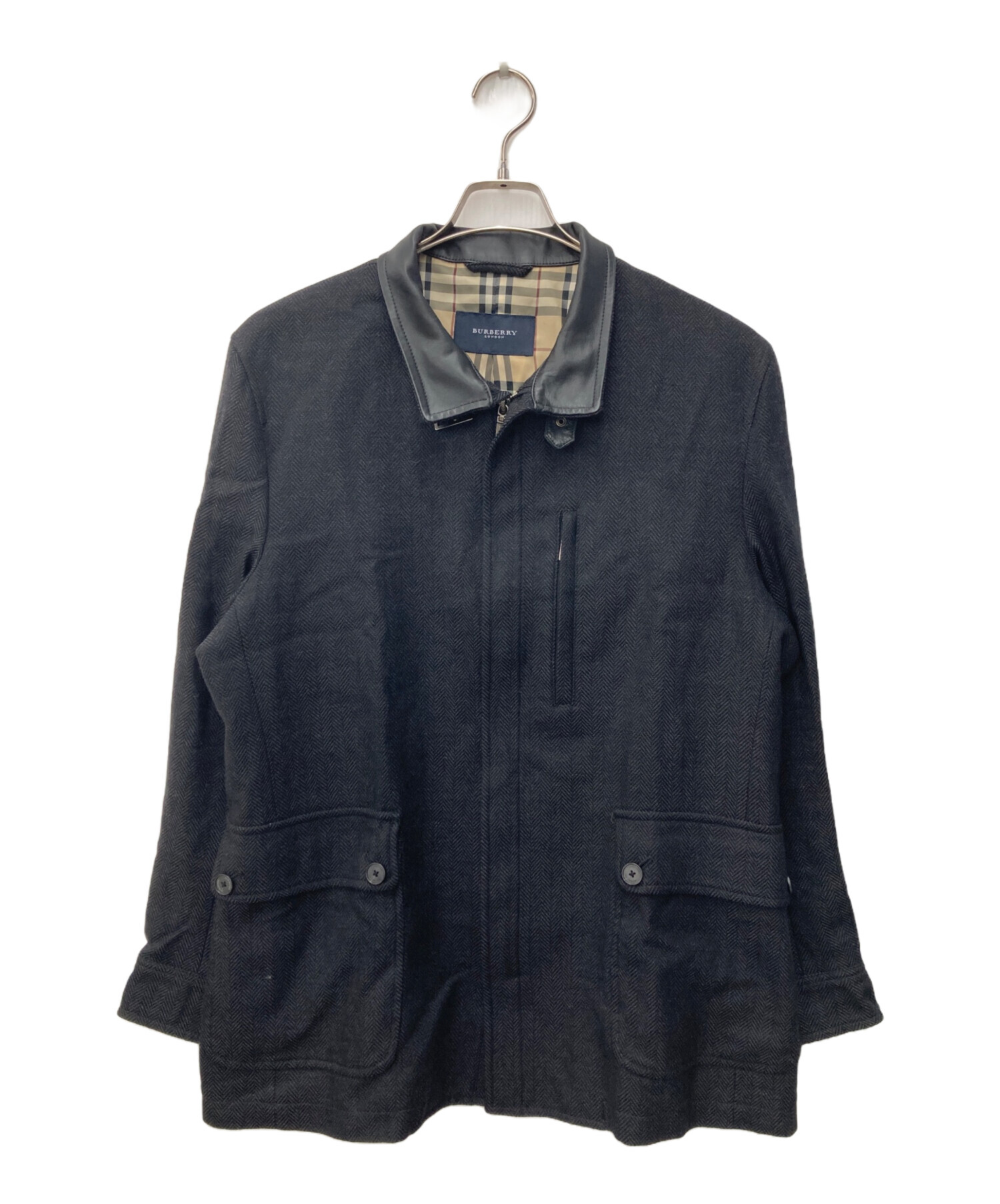 中古・古着通販】BURBERRY LONDON (バーバリーロンドン) レザー切替 