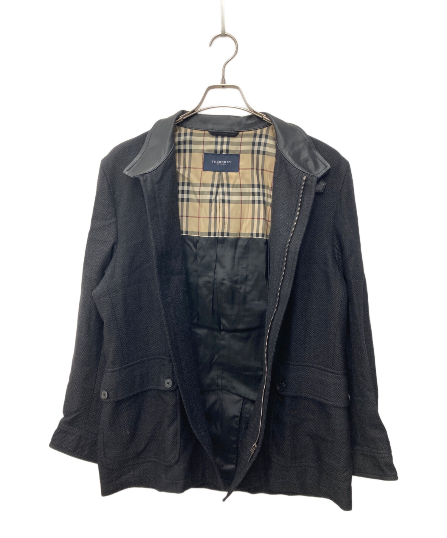 中古・古着通販】BURBERRY LONDON (バーバリーロンドン) レザー切替