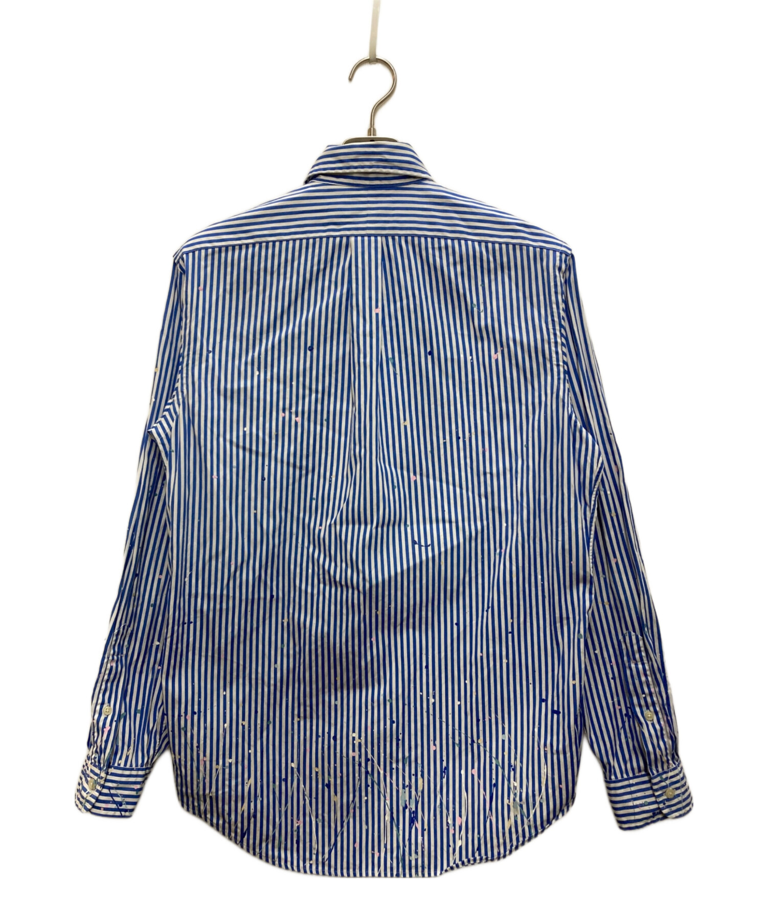 ポロラルフローレン 現行タグ ペイントスプラッター シャツ ホワイト L 中古・古着通販】POLO RALPH LAUREN (ポロ・ラルフローレン
