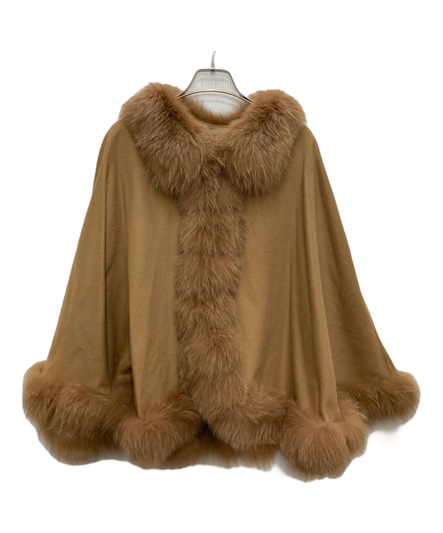 中古・古着通販】SAGA FURS (サガファーズ) カシミヤポンチョ ブラウン