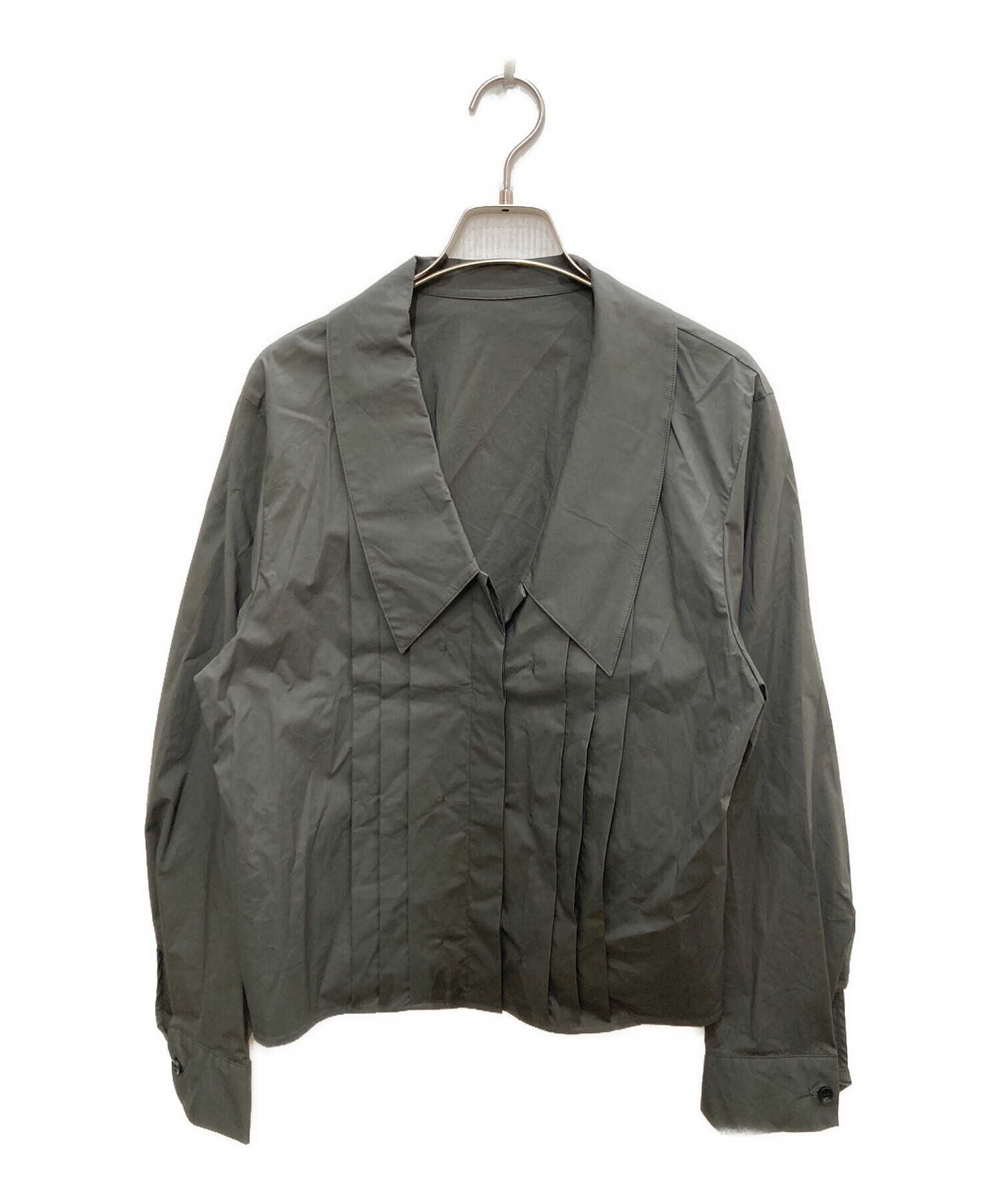 ブリル　Brill テーラージレ　未使用　タグ付き 中古・古着通販】BRILL (ブリル) ギャザーシャツジャケット ブラウン
