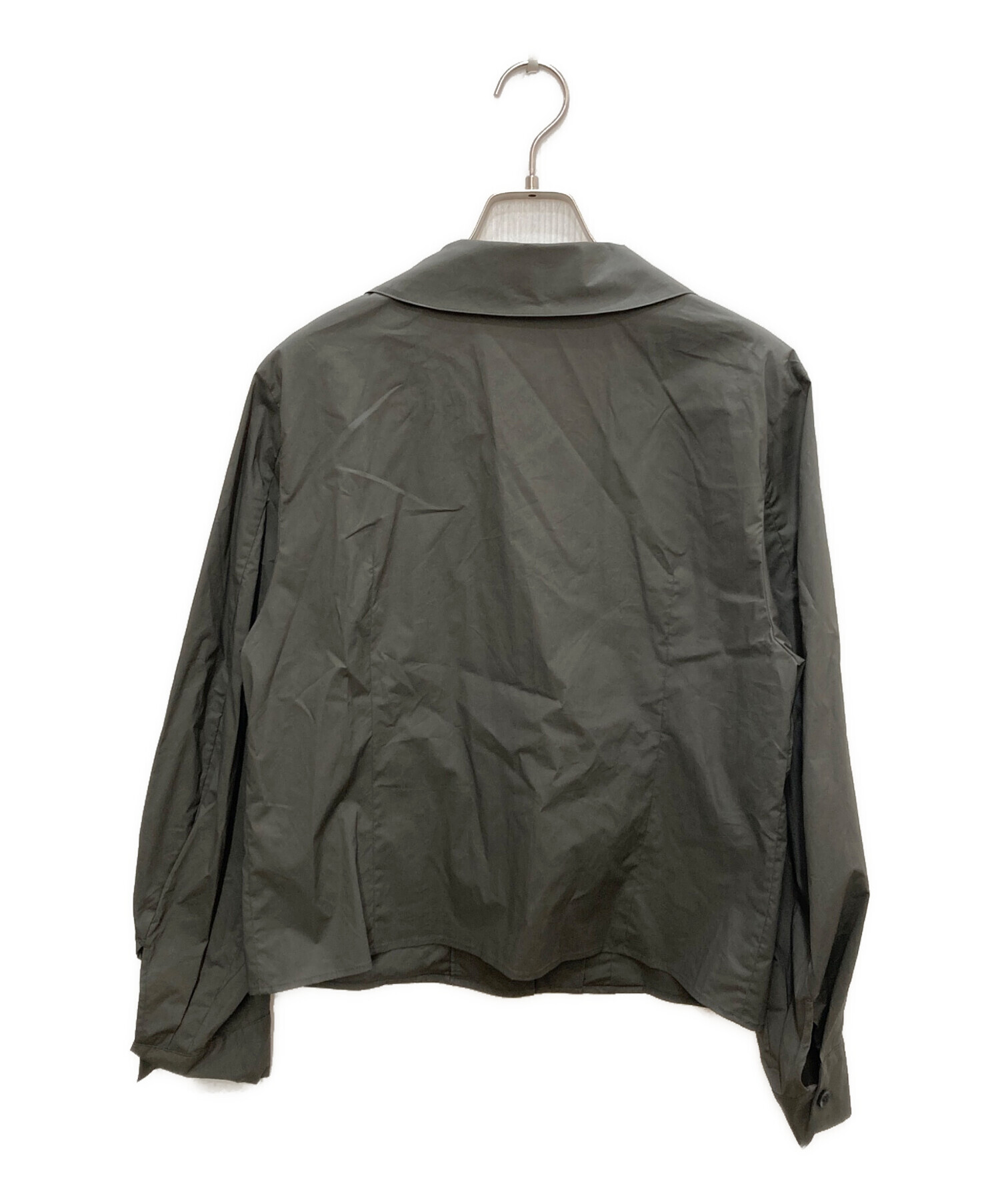 中古・古着通販】BRILL (ブリル) ギャザーシャツジャケット ブラウン