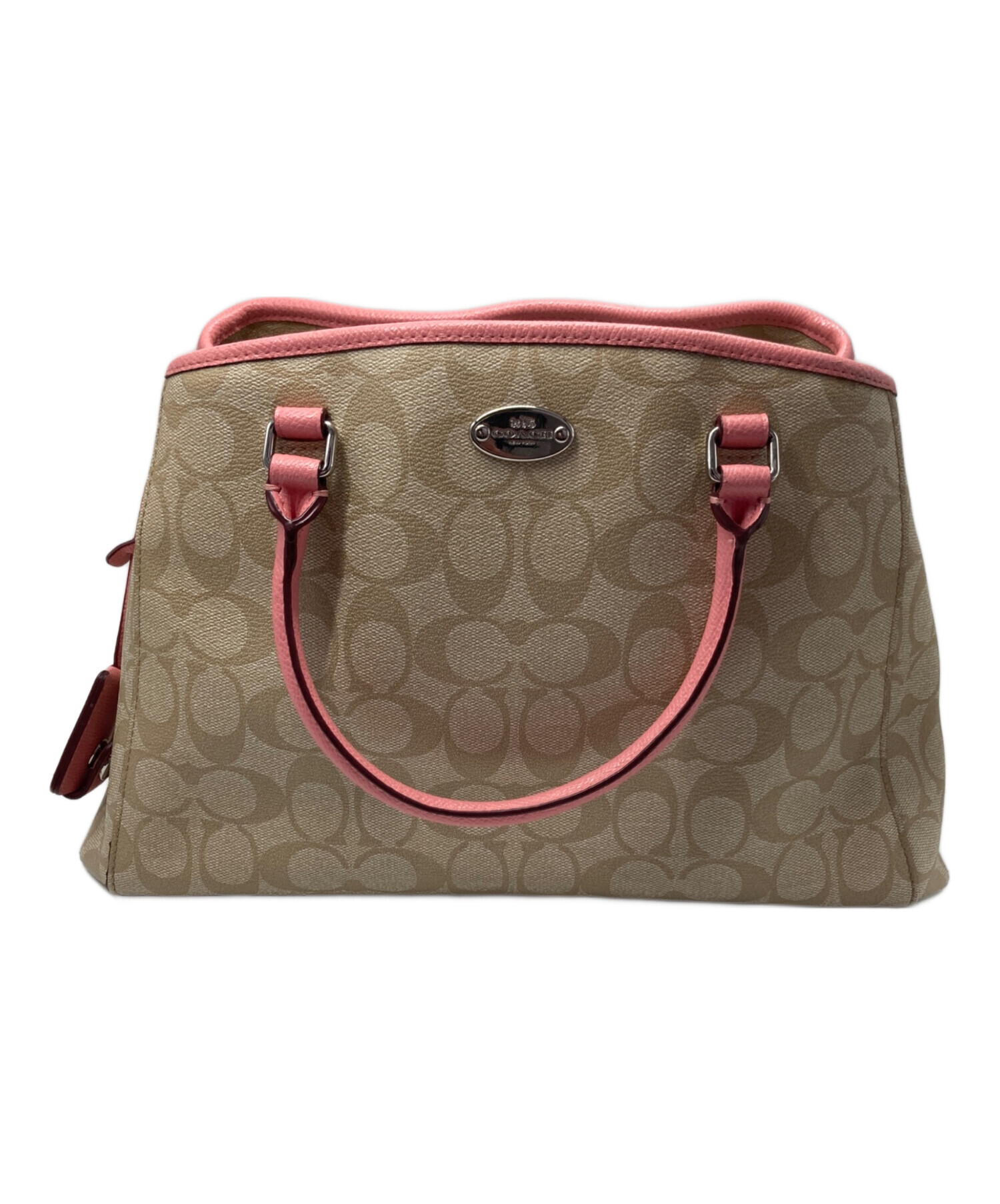 中古・古着通販】COACH (コーチ) 2WAYシグネチャーバッグ ベージュ