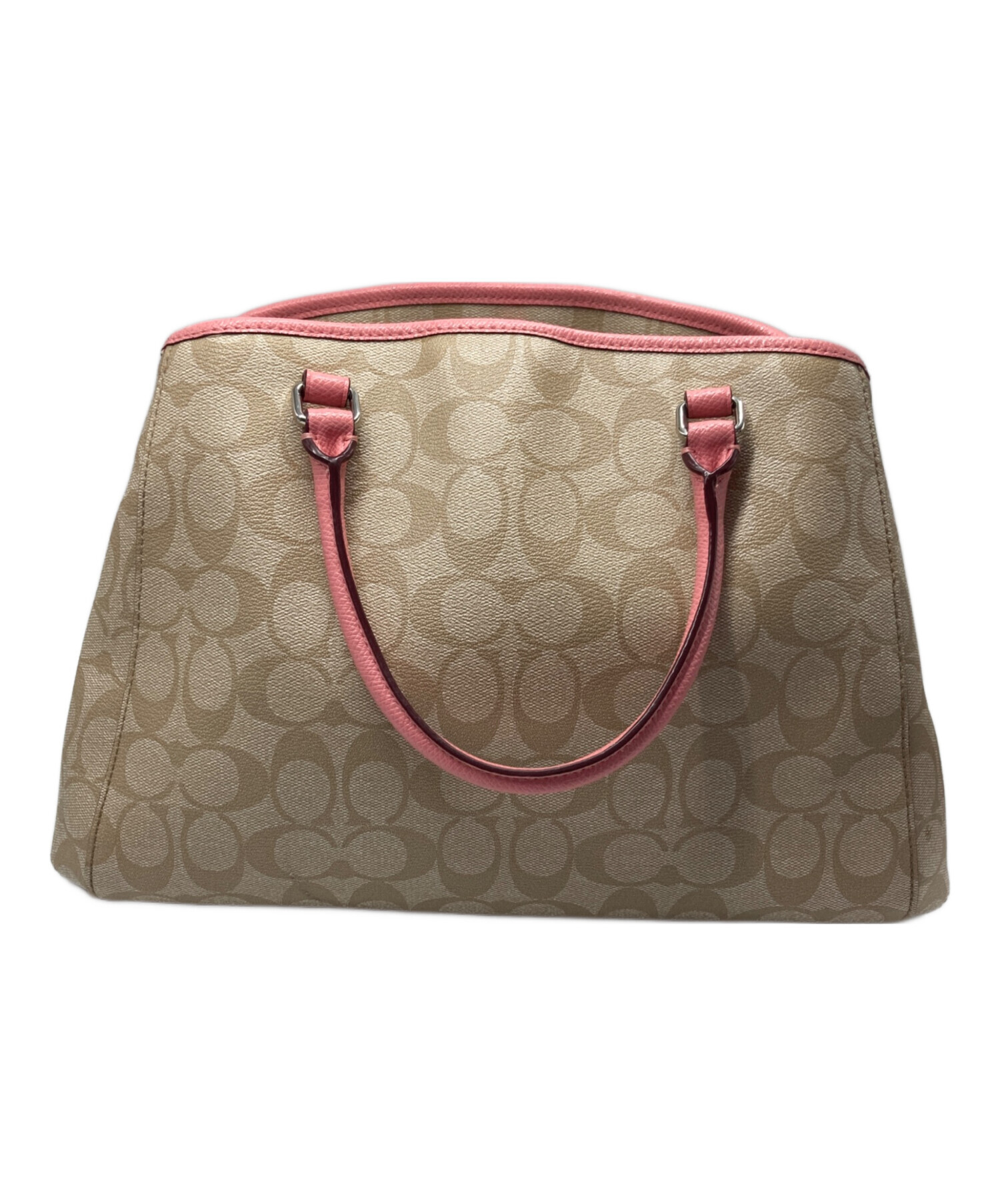 中古・古着通販】COACH (コーチ) 2WAYシグネチャーバッグ ベージュ