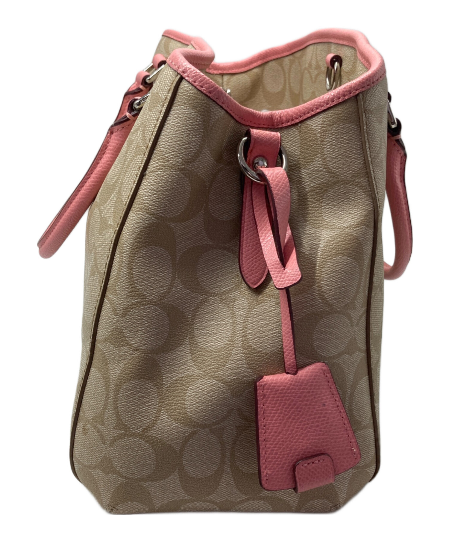 中古・古着通販】COACH (コーチ) 2WAYシグネチャーバッグ ベージュ