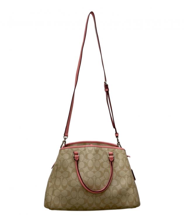 中古・古着通販】COACH (コーチ) 2WAYシグネチャーバッグ ベージュ