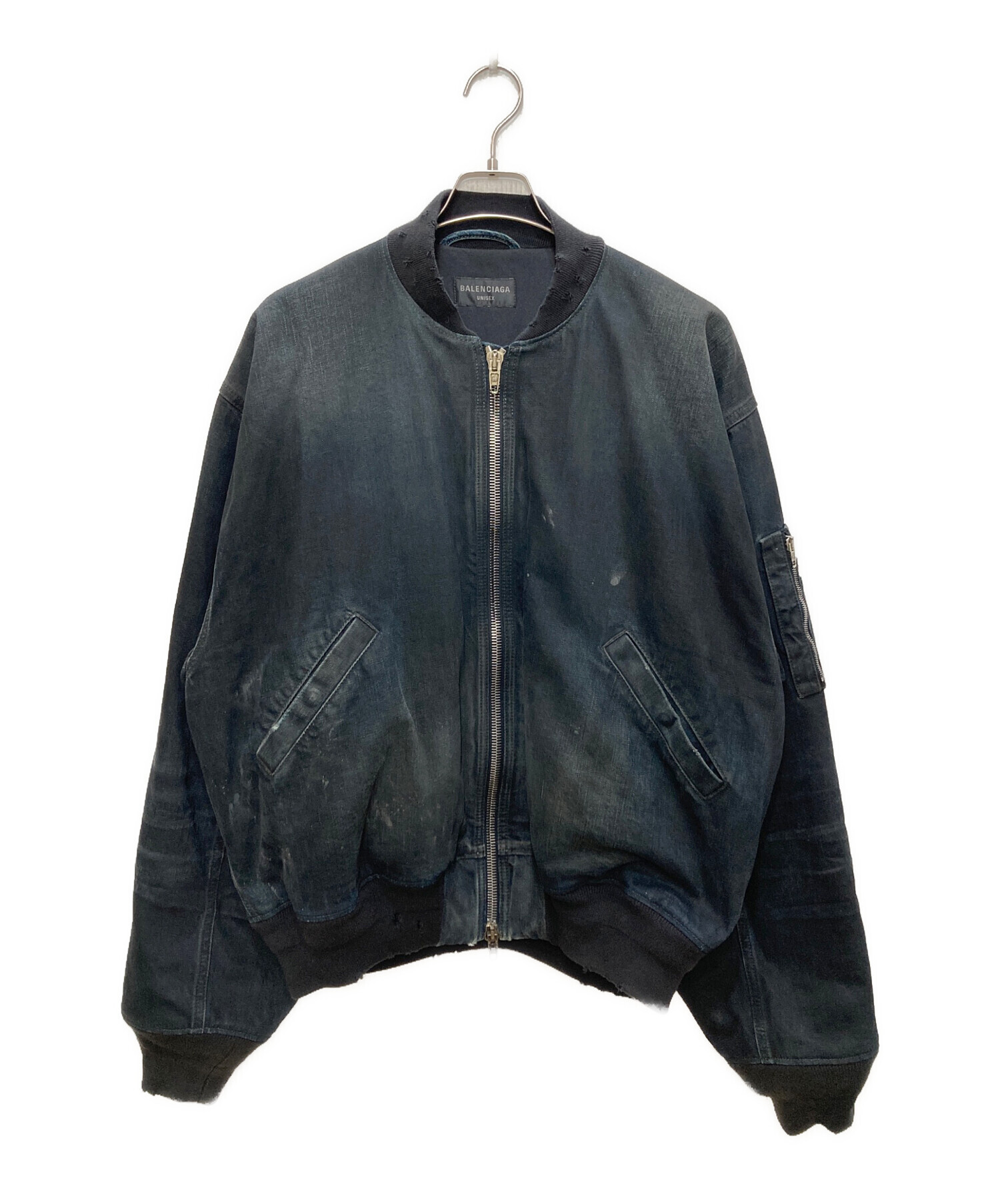 中古・古着通販】BALENCIAGA (バレンシアガ) デニムボンバーブルゾン