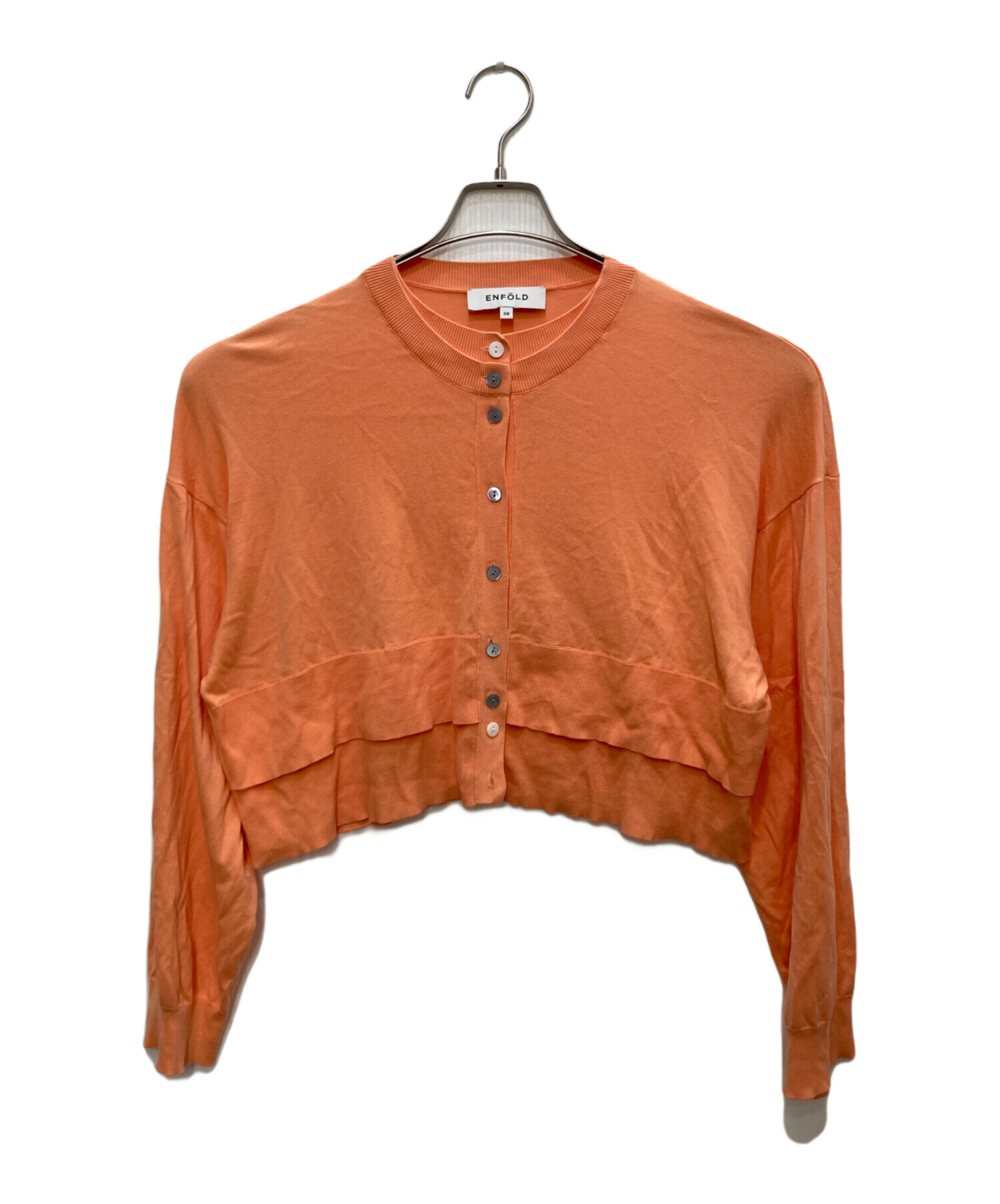 中古・古着通販】ENFOLD (エンフォルド) LAYERED-LIKE-HEM CARDIGAN