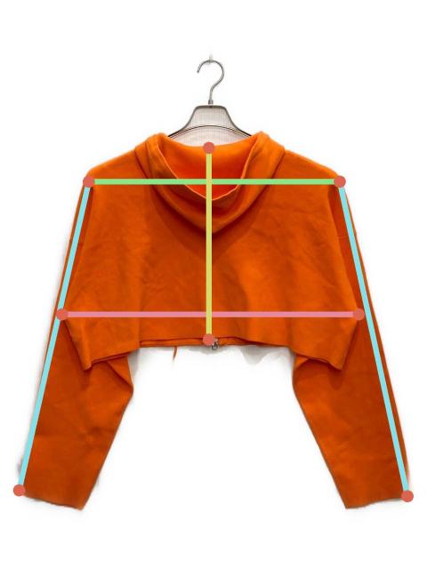 中古・古着通販】ENFOLD (エンフォルド) KNIT HOODIE オレンジ サイズ