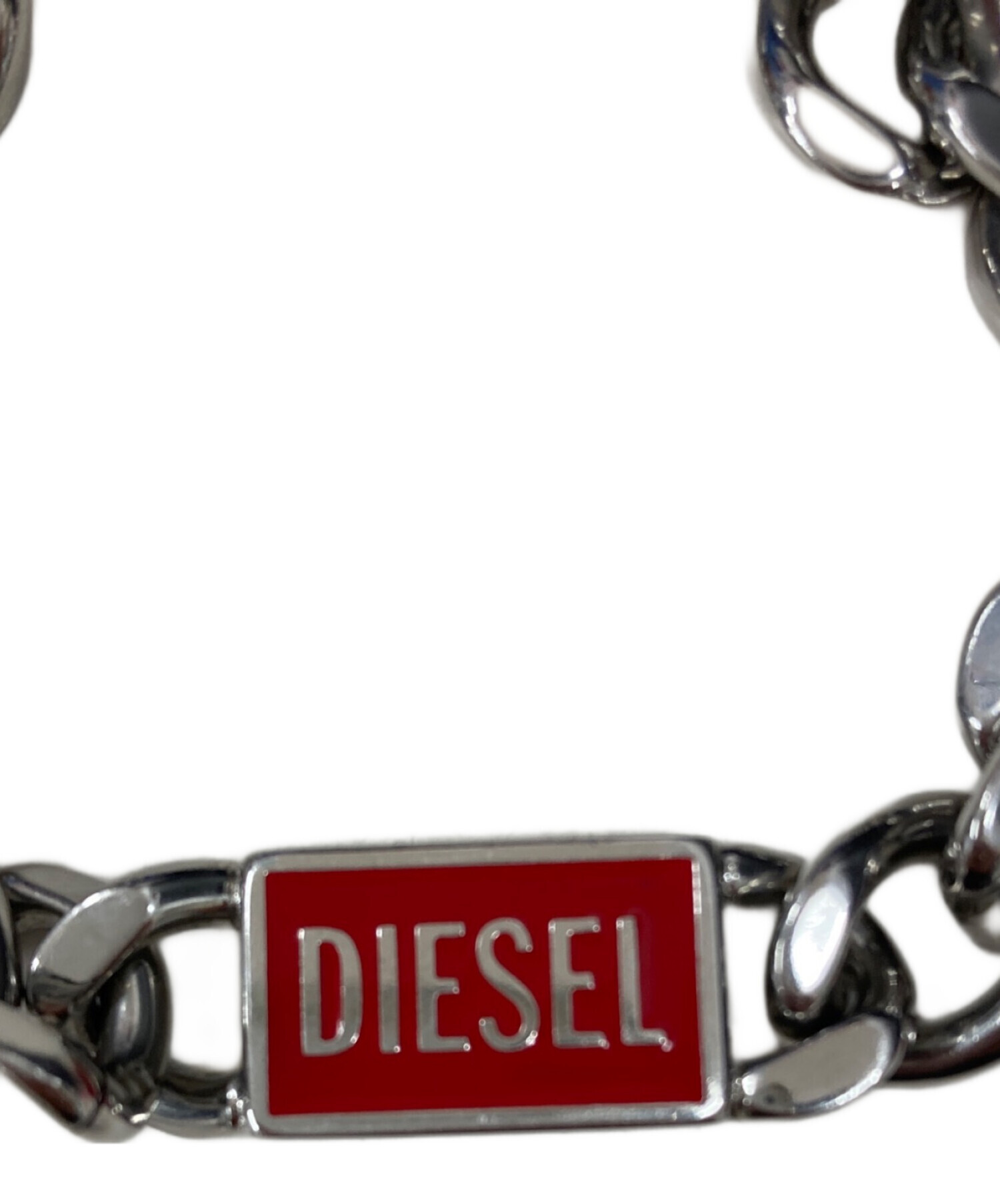 【美品】DIESEL ディーゼル　プレートブレスレット 中古・古着通販】DIESEL (ディーゼル) プレートブレスレット｜ブランド