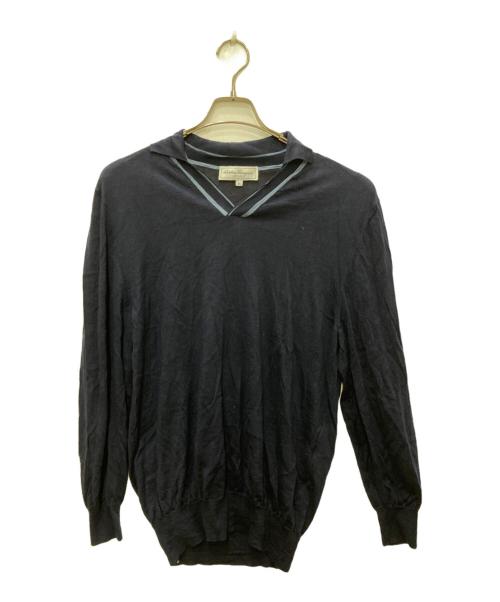 Salvatore Ferragamo シルク切替 半袖ニット 中古・古着通販】Salvatore Ferragamo (サルヴァトーレ フェラガモ