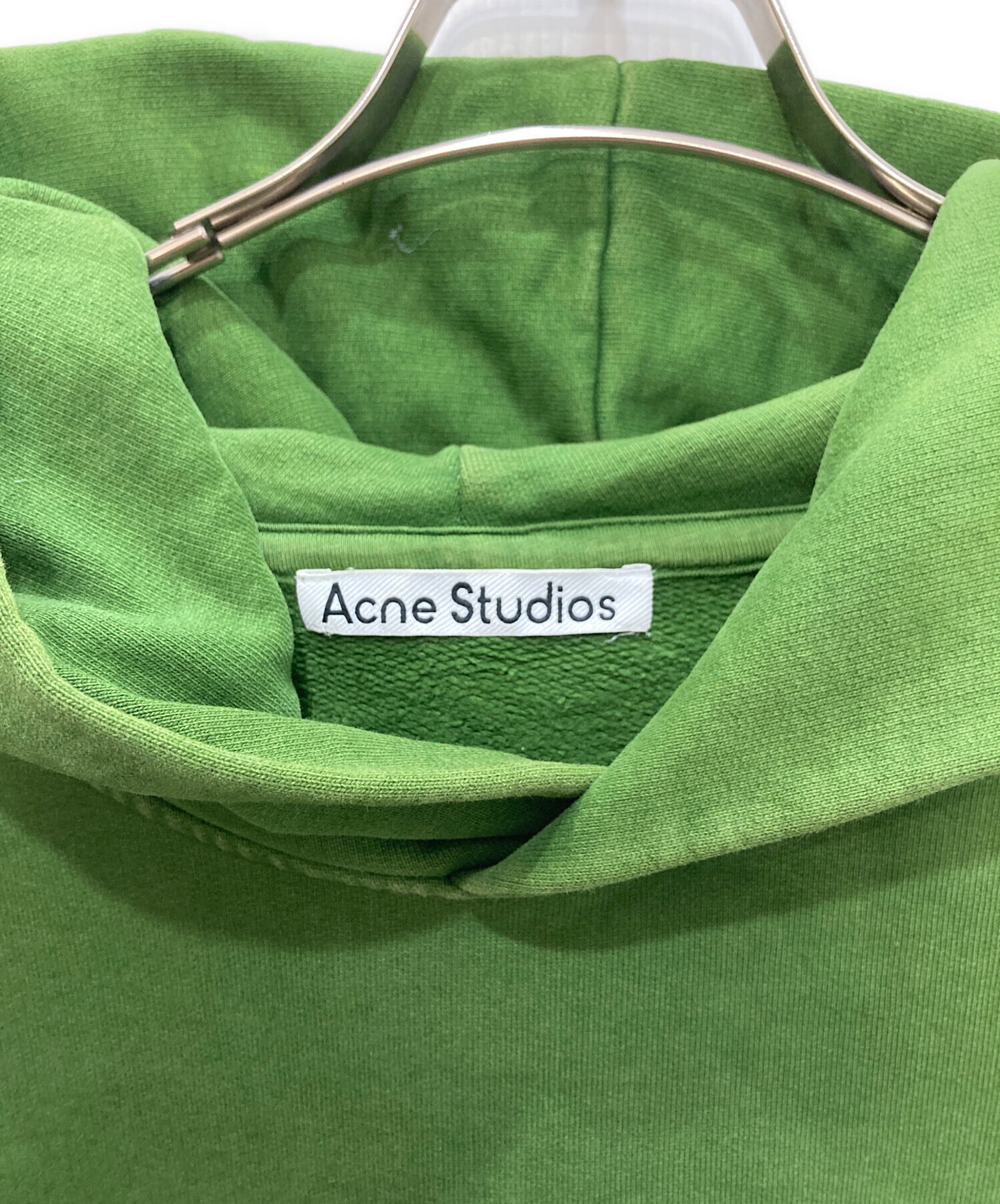 【美品】Acne Studios アクネステュディオ　コート　フード　グリーン 中古・古着通販】ACNE STUDIOS (アクネ ストゥディオズ) ロゴプリント