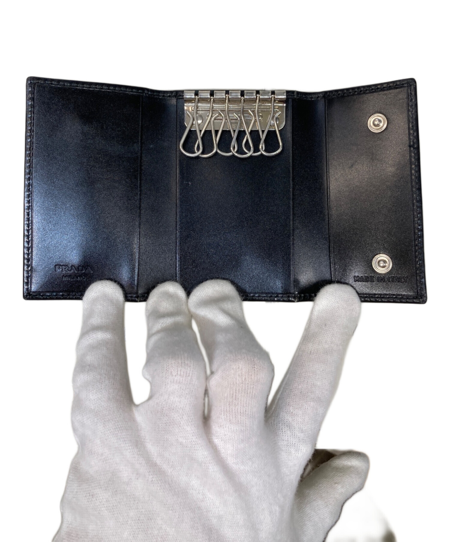 中古・古着通販】PRADA (プラダ) 6連キーケース ブラック｜ブランド