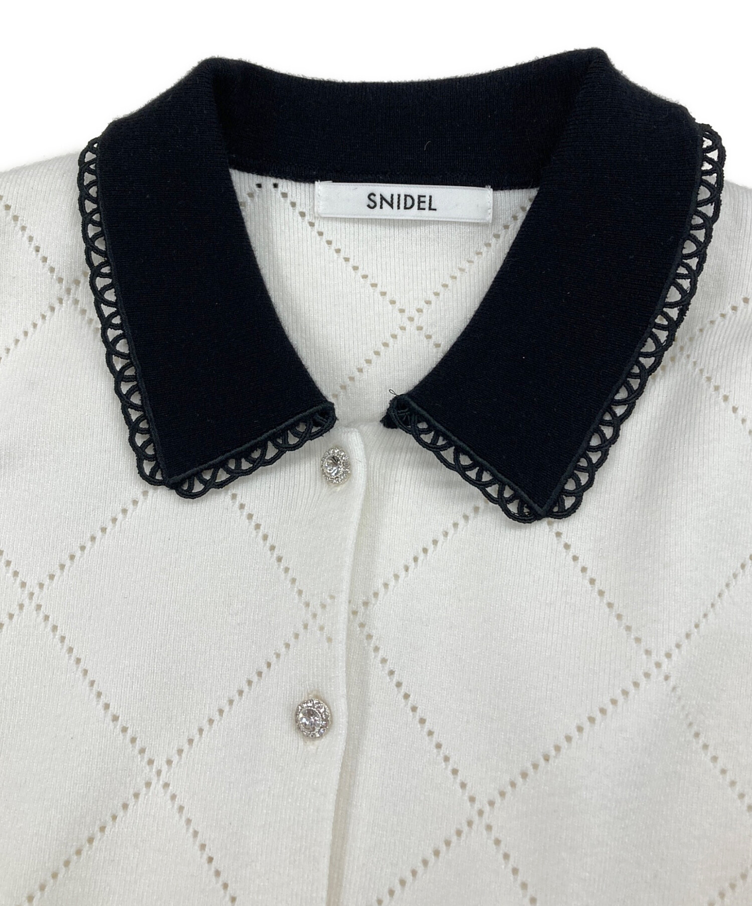 中古・古着通販】Snidel (スナイデル) アイレットアーガイルニット