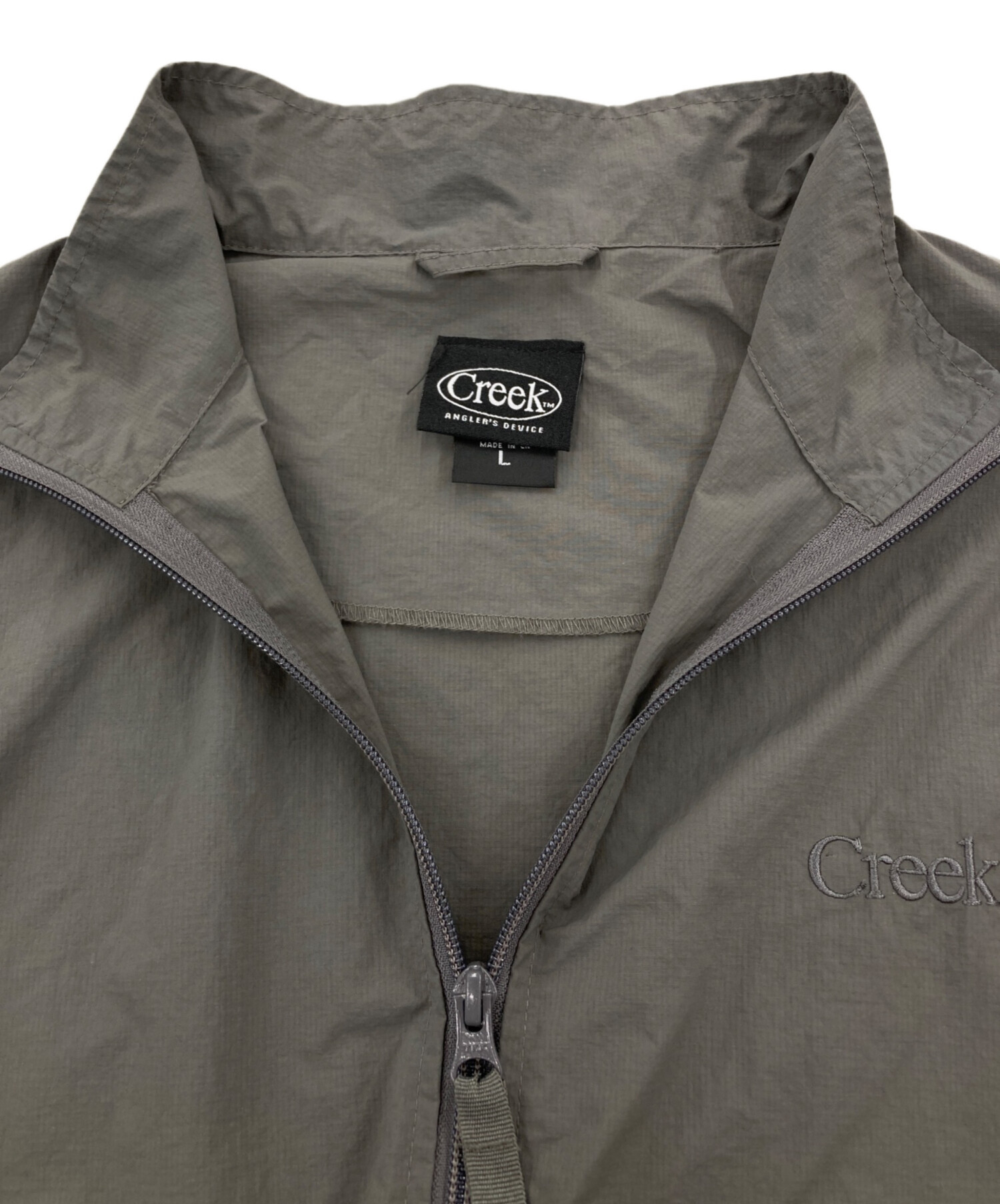 中古・古着通販】creek (クリーク) ナイロンベスト グレー サイズ:L