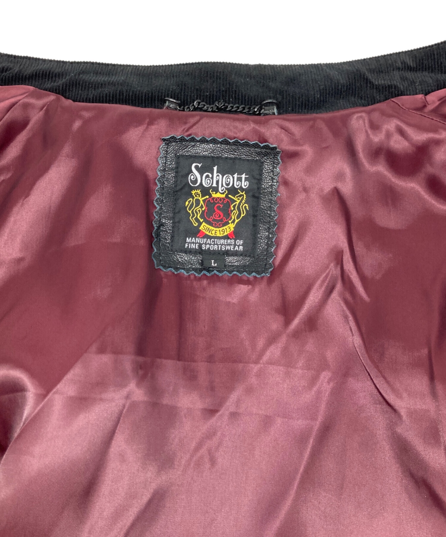 Schott シングルライダースジャケット ゴートスキン 中古・古着通販】Schott (ショット) ゴートスキン シングルライダース