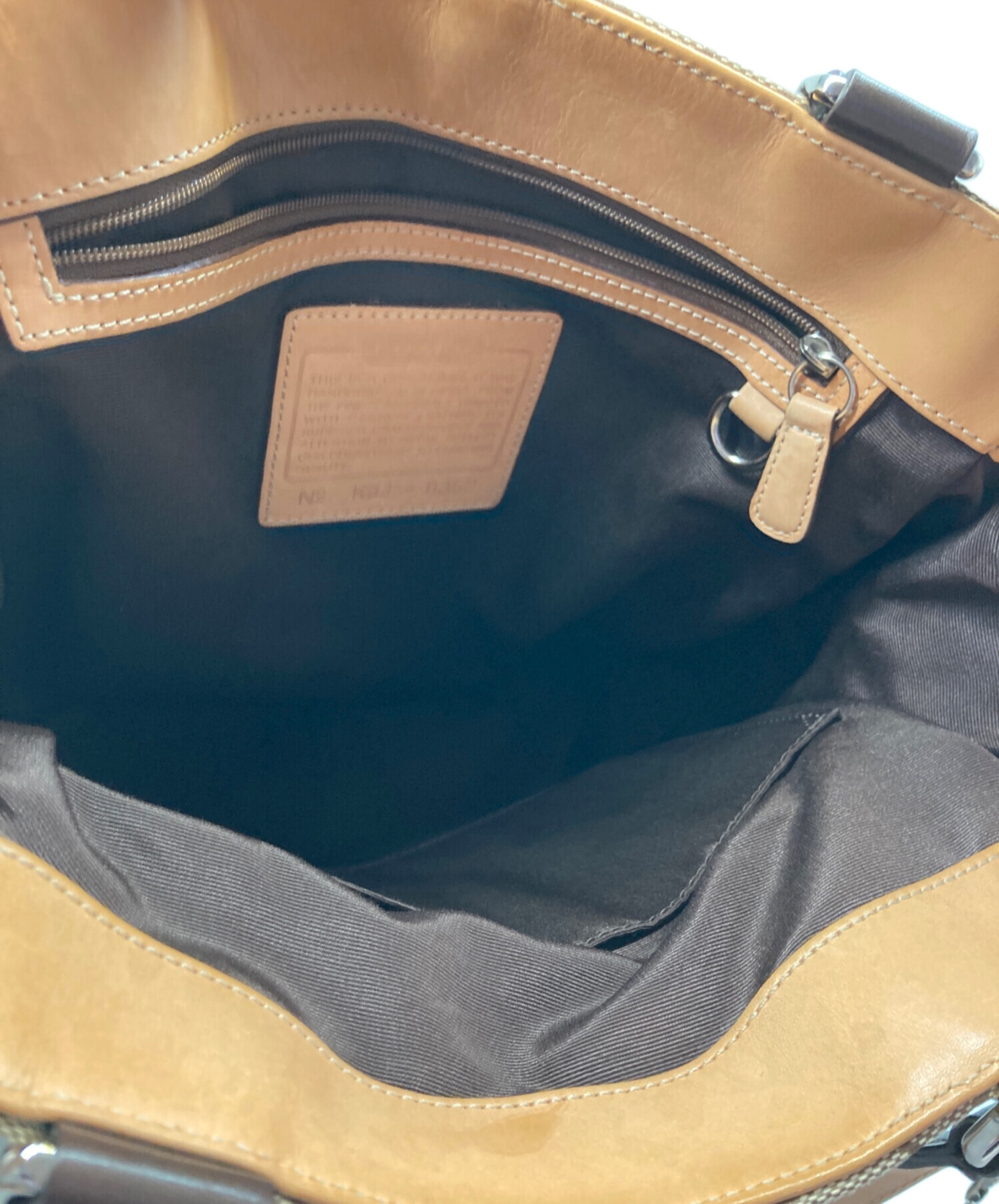 中古・古着通販】COACH (コーチ) シグネチャー柄トートバッグ ブラウン